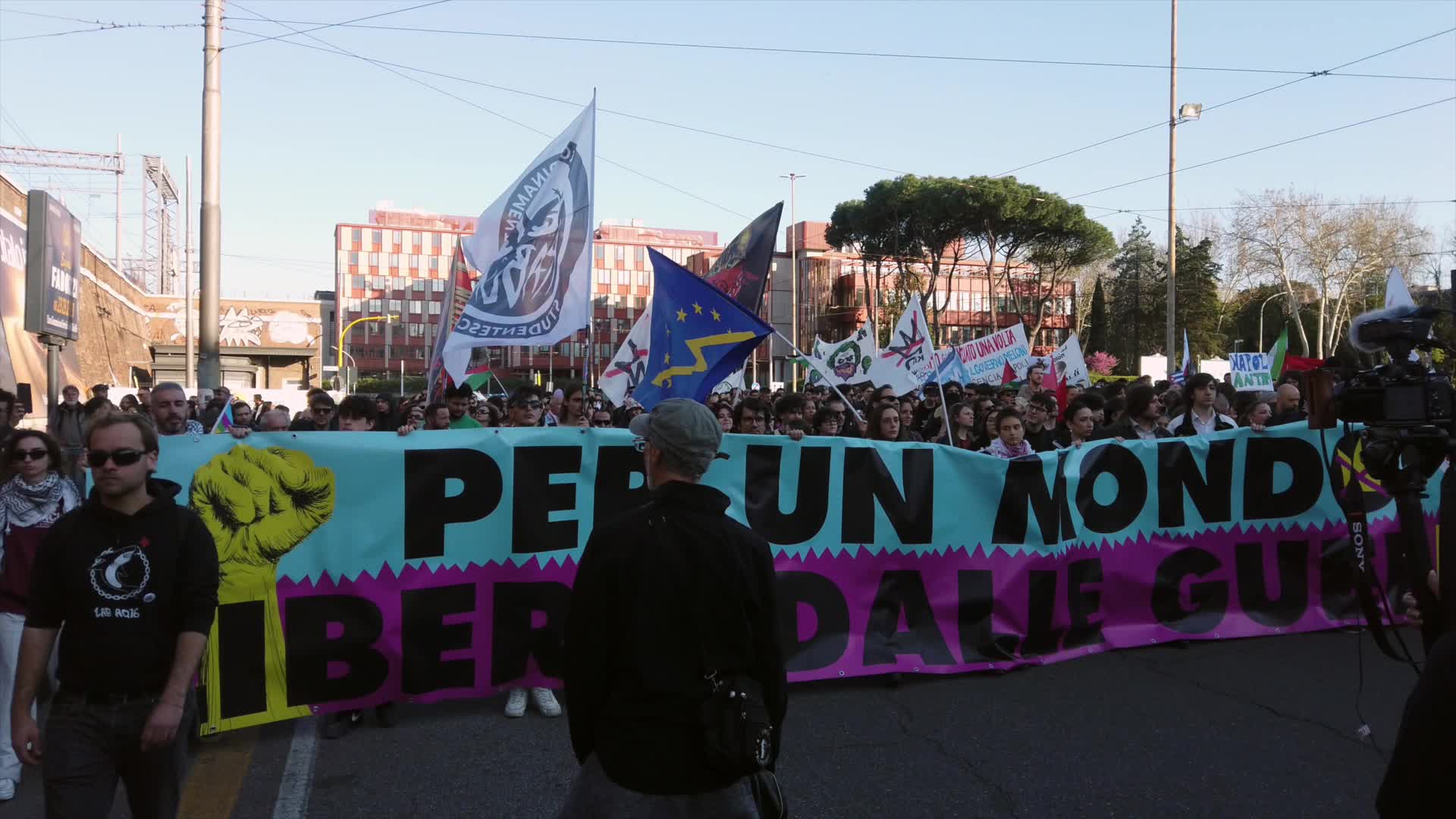 No Kings Protest In Rome, Italy