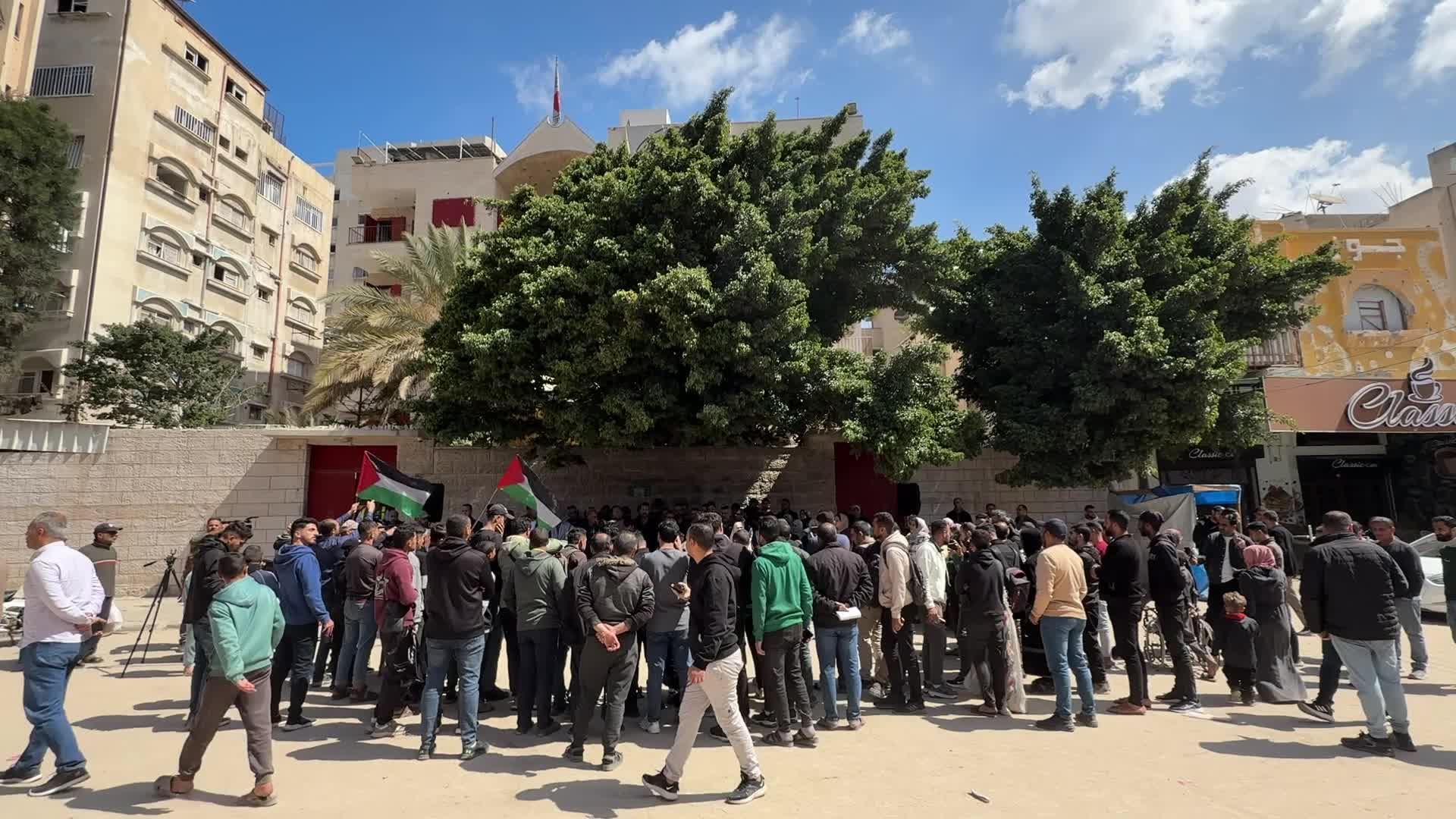 Protests in Gaza Against Israel’s Palestinian Death Penalty Law
