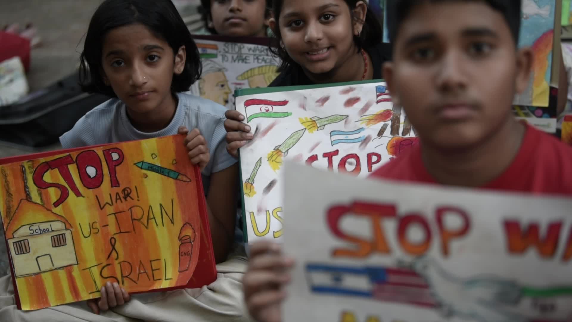 Peace Slogans Displayed In Mumbai