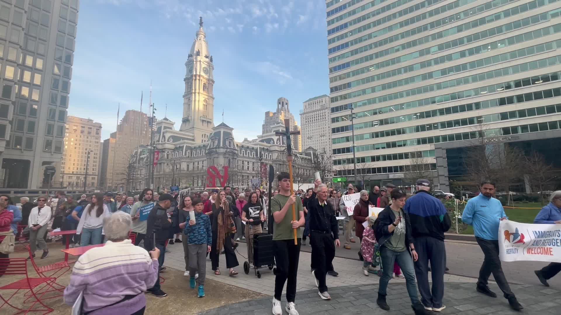 Catholic Organizations Hold Good Friday Anti-ICE March in Philadelphia