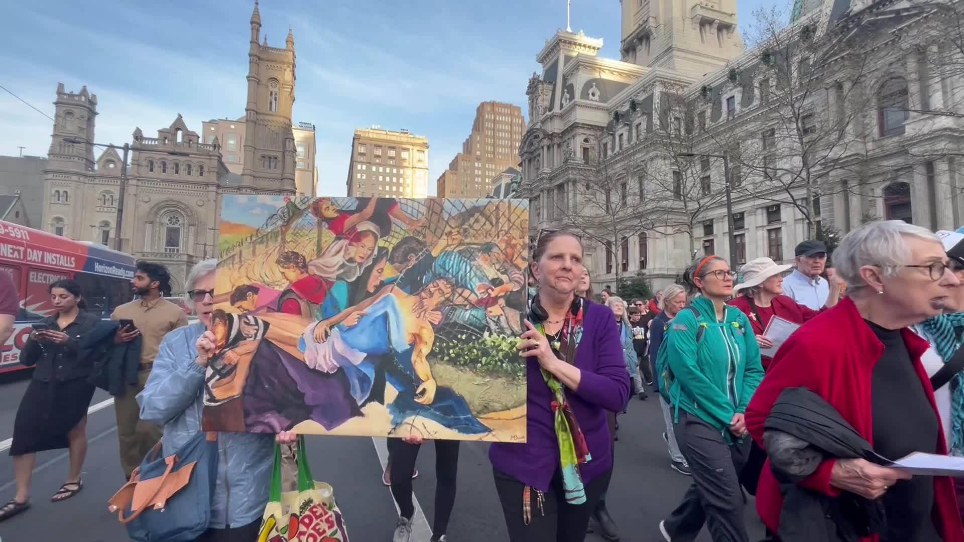 Catholic Organizations Hold Good Friday Anti-ICE March in Philadelphia