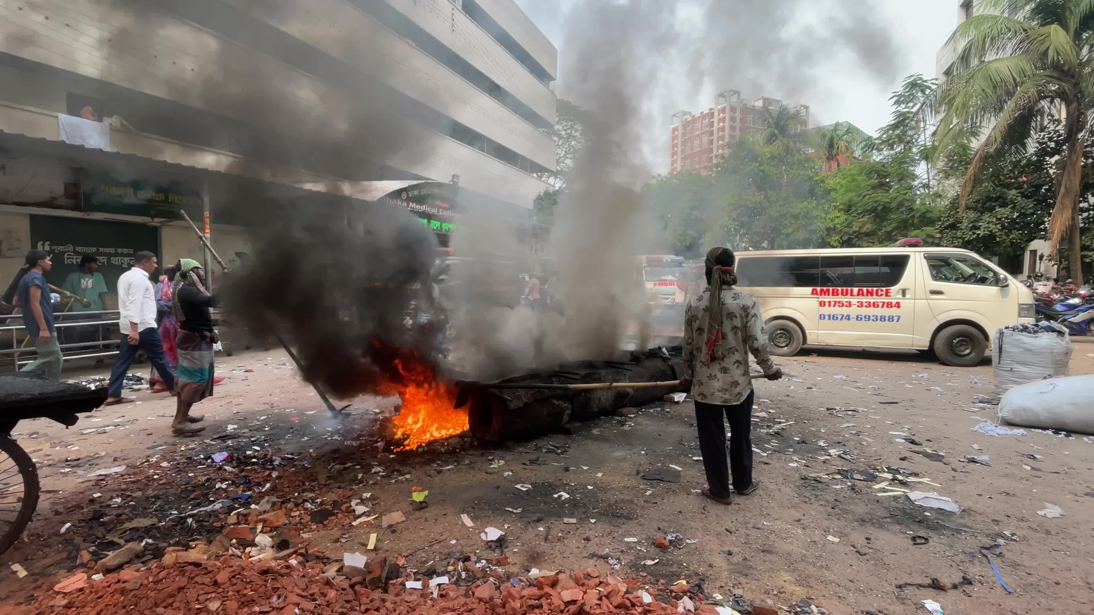 Construction work at the Hospital Premises in Dhaka