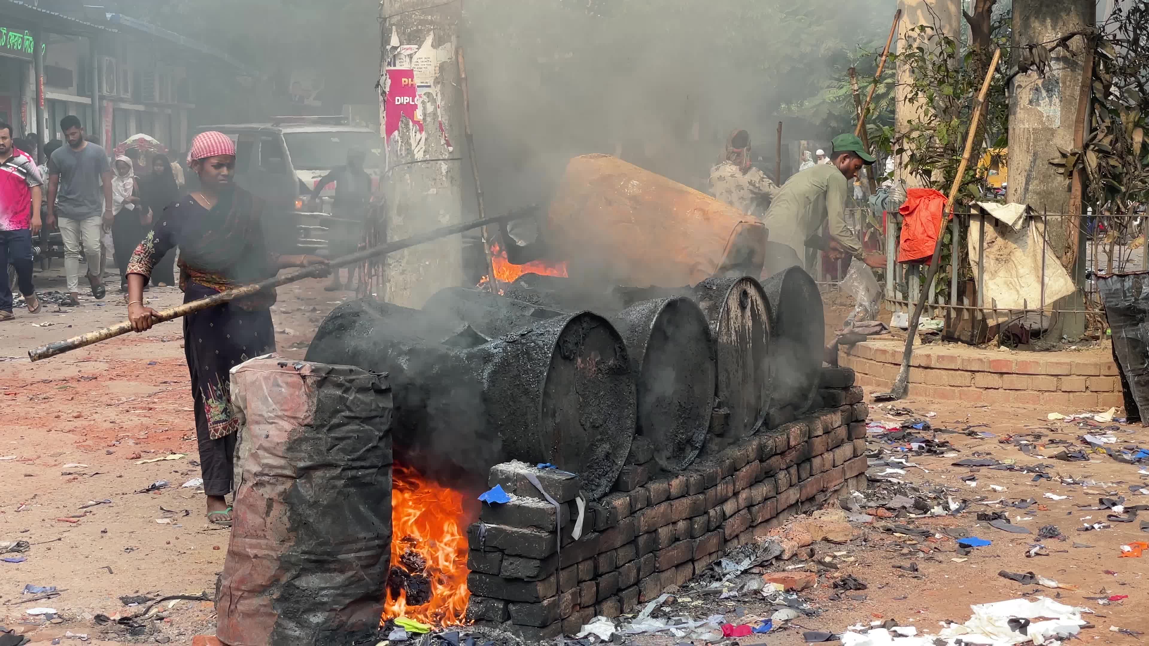 Construction work at the Hospital Premises in Dhaka