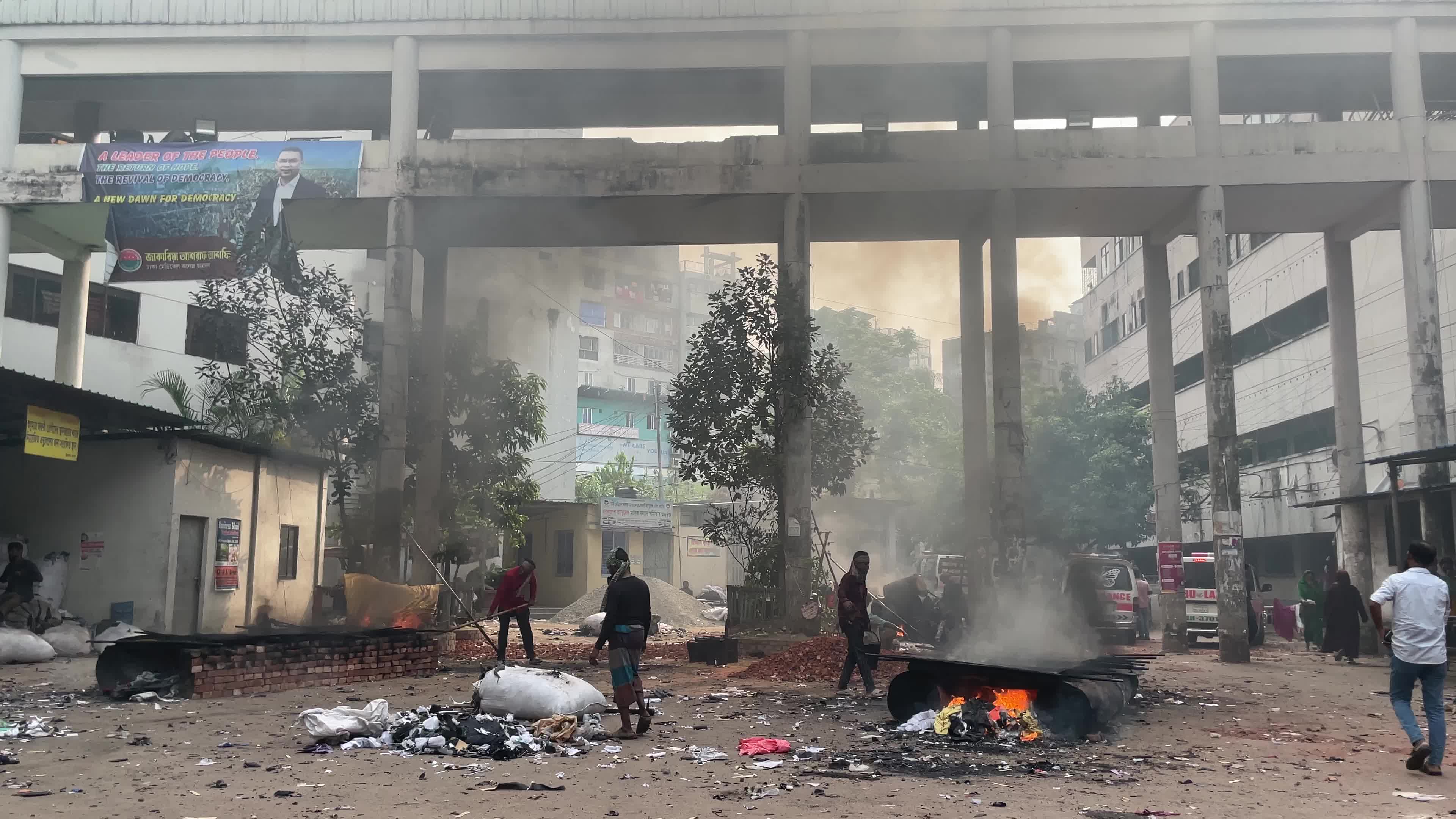 Construction work at the Hospital Premises in Dhaka