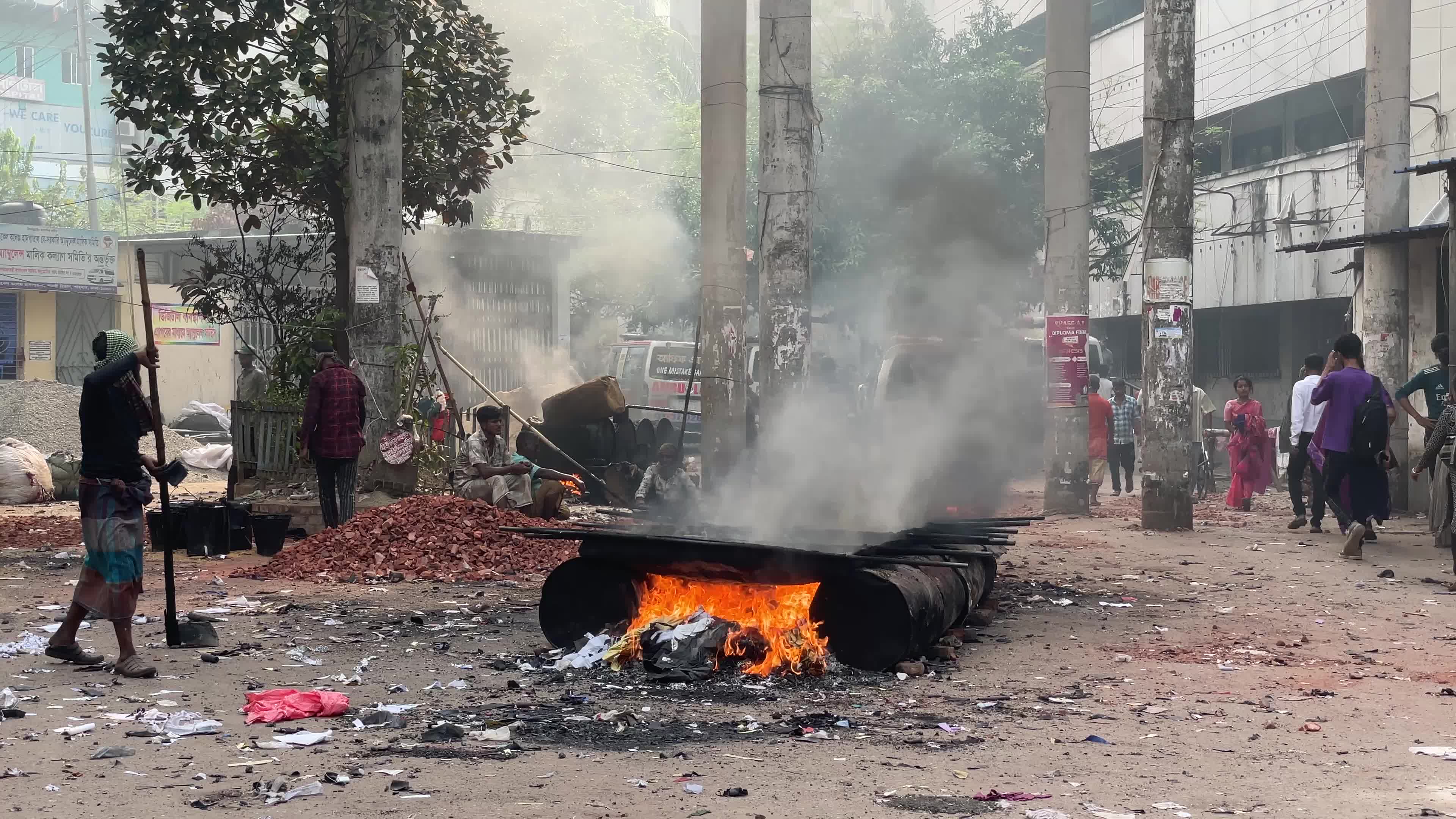 Construction work at the Hospital Premises in Dhaka