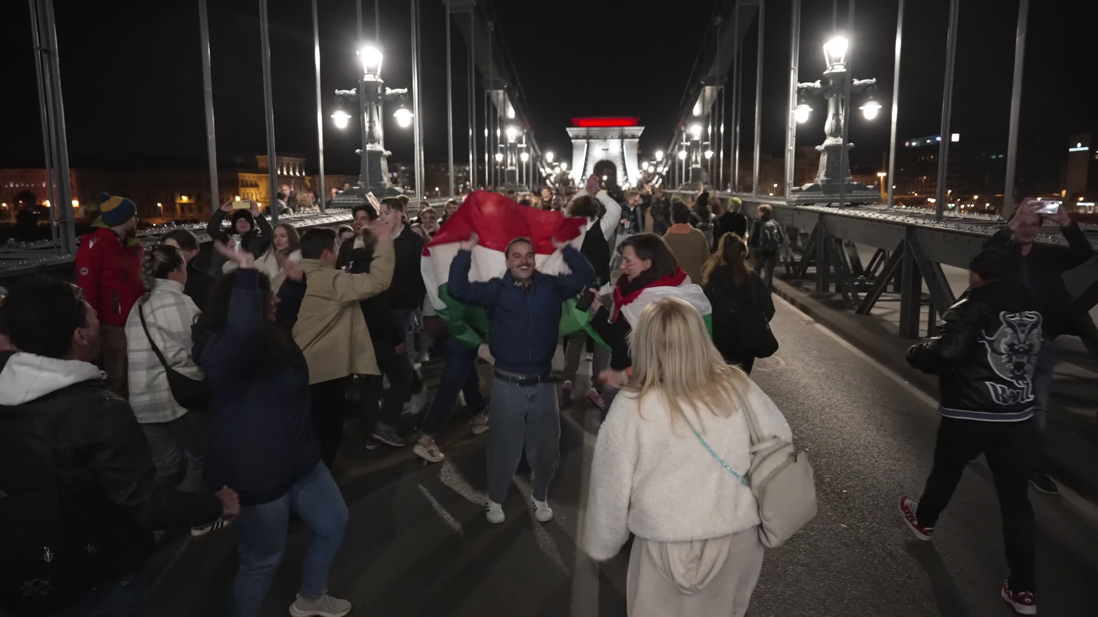 Parties break out in Budapest streets after opposition win