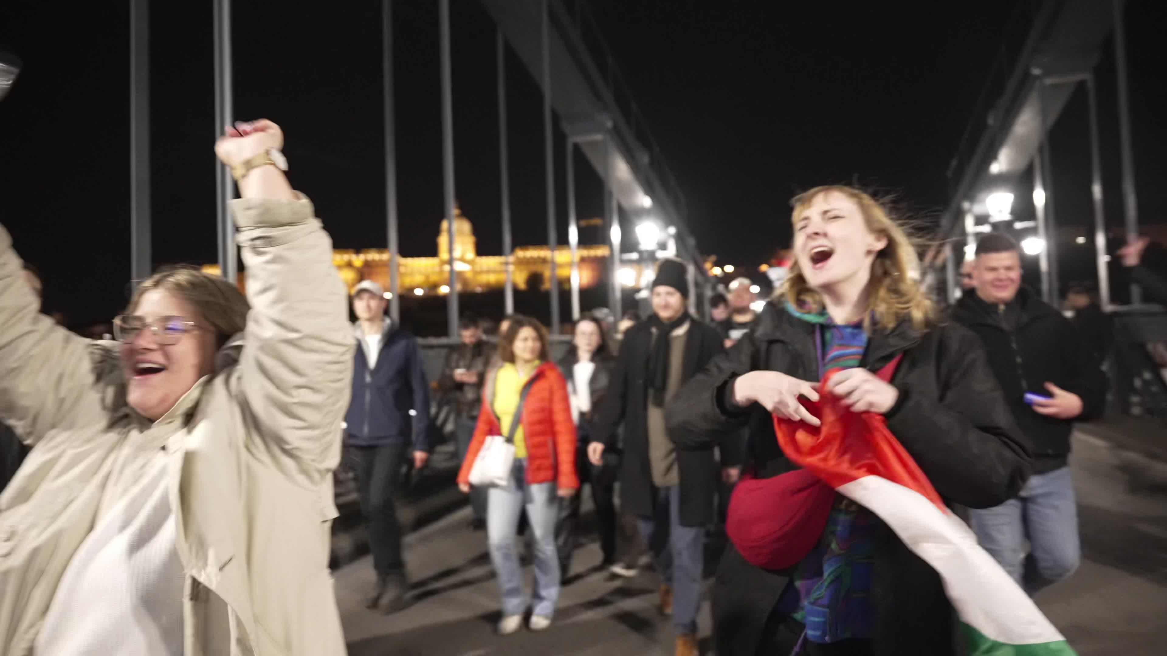 Parties break out in Budapest streets after opposition win