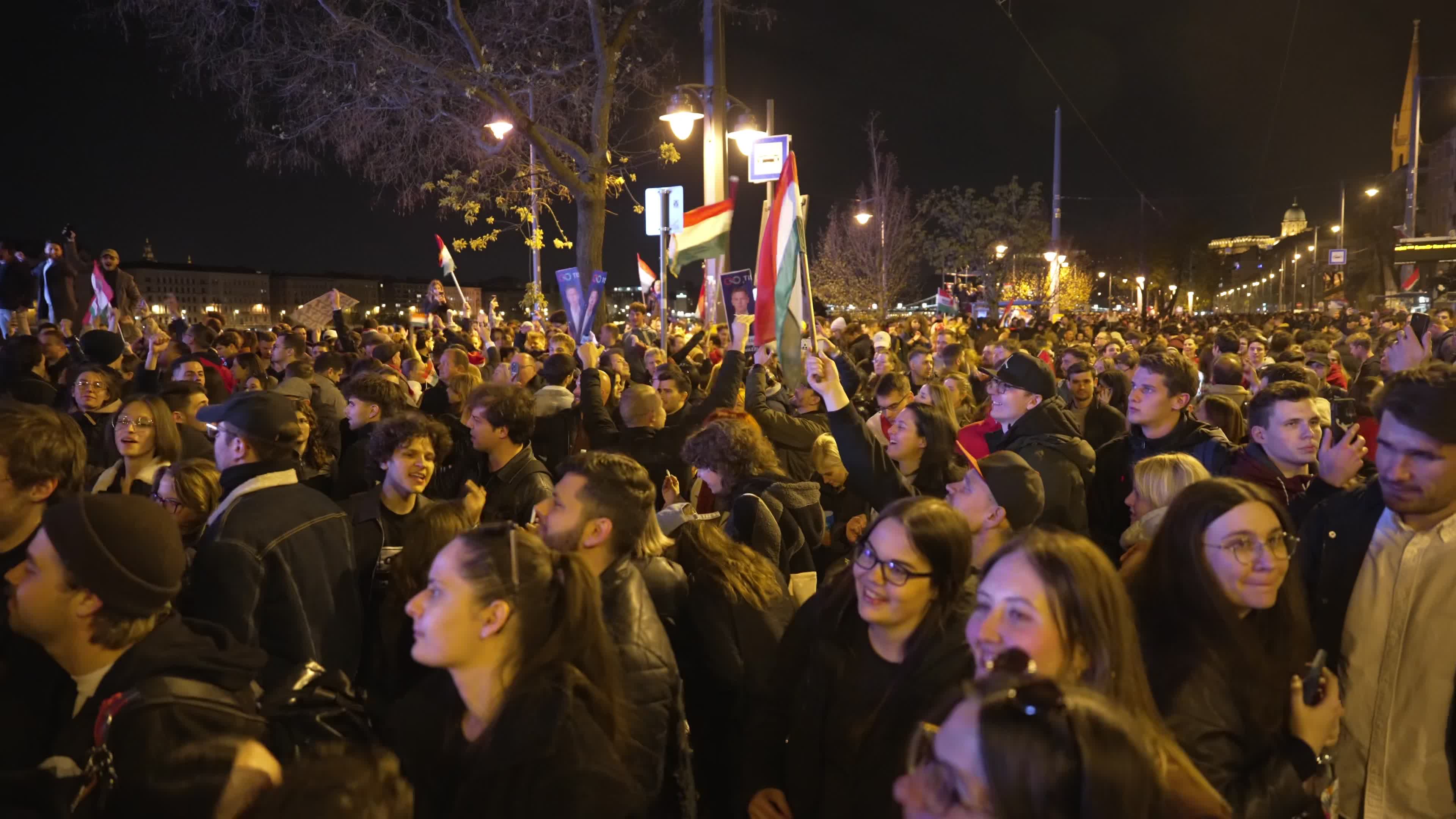 Parties break out in Budapest streets after opposition win