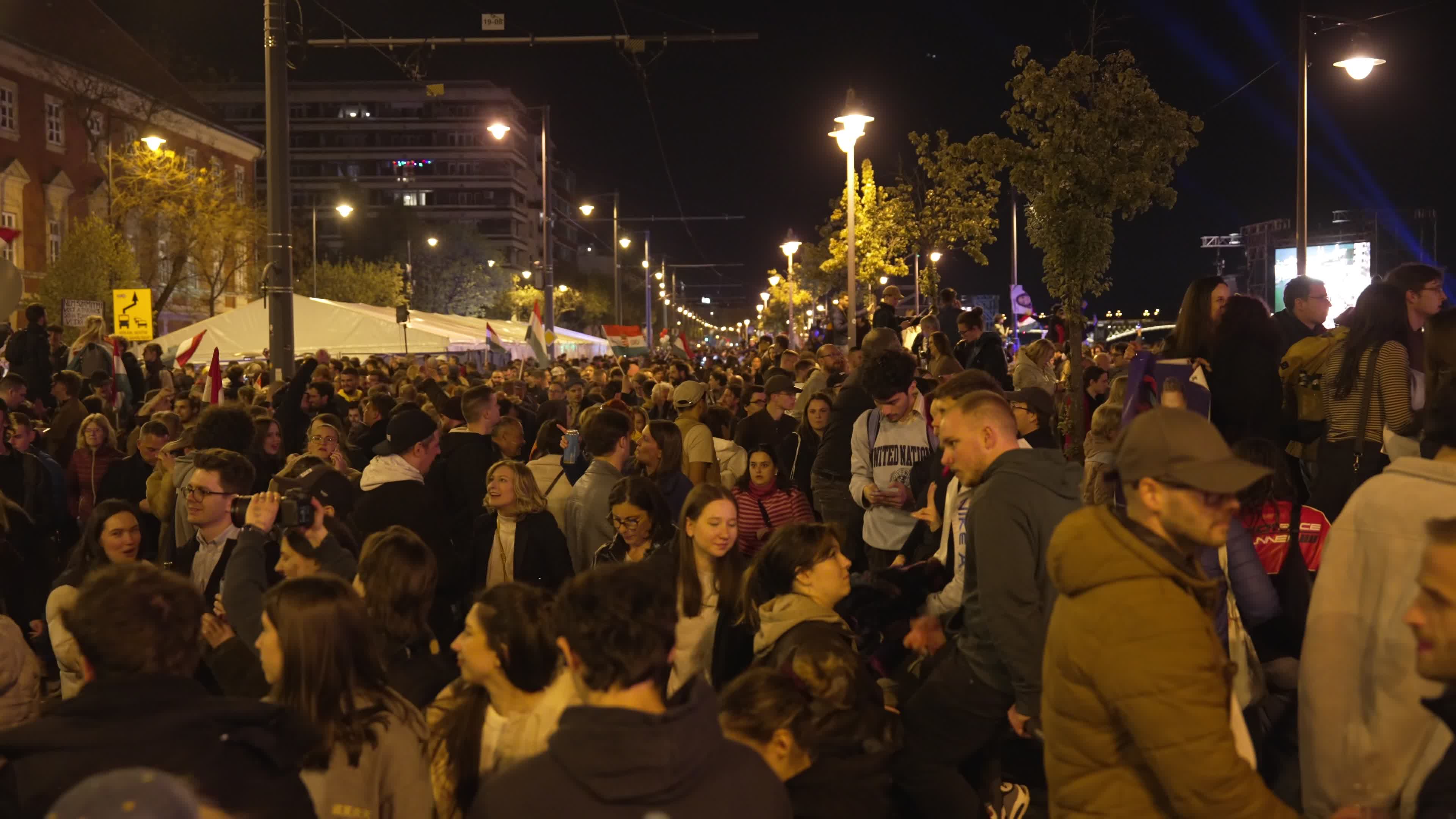 Parties break out in Budapest streets after opposition win