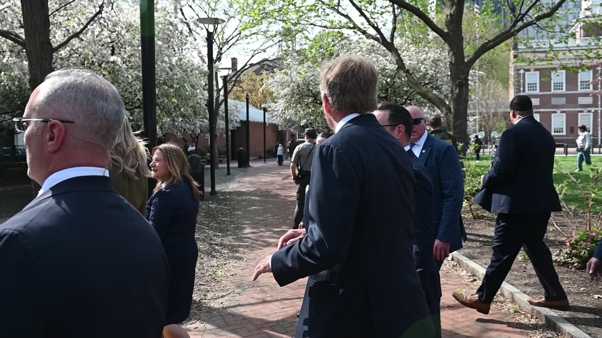 Dutch Royal couple visits Philadelphia, PA