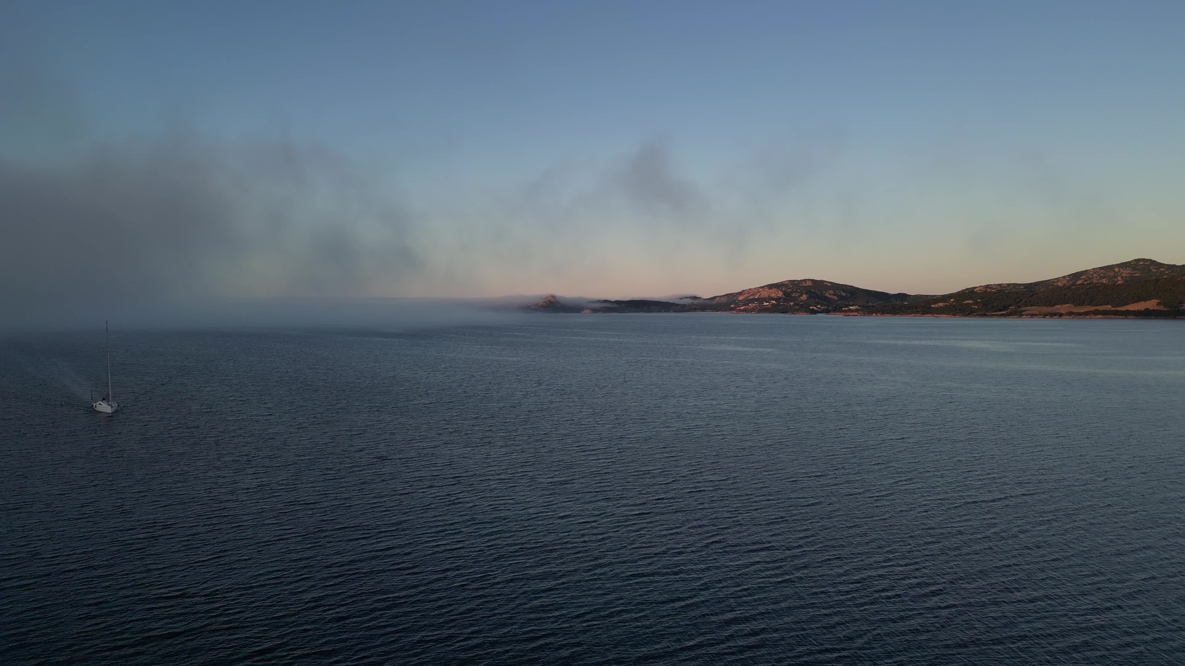 Drone video of sunset in Cannigione, Costa Smeralda