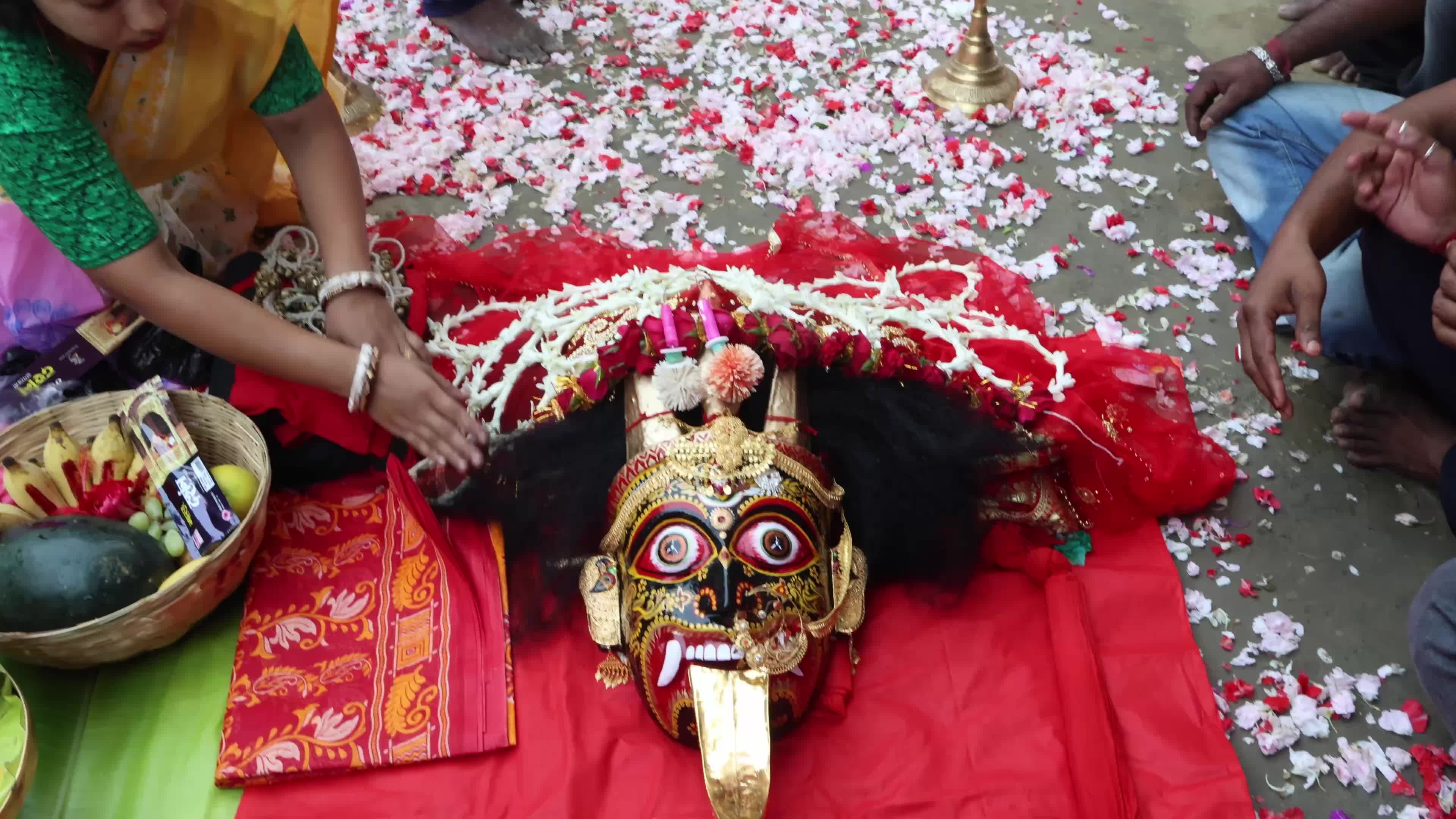 Bikat Kali Puja Festival Celebrations In Hili Village,India