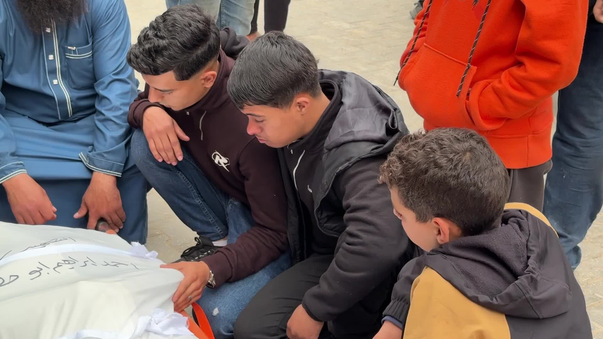 Mourners gather at Al Shifa Hospital after deadly overnight strike in Gaza City