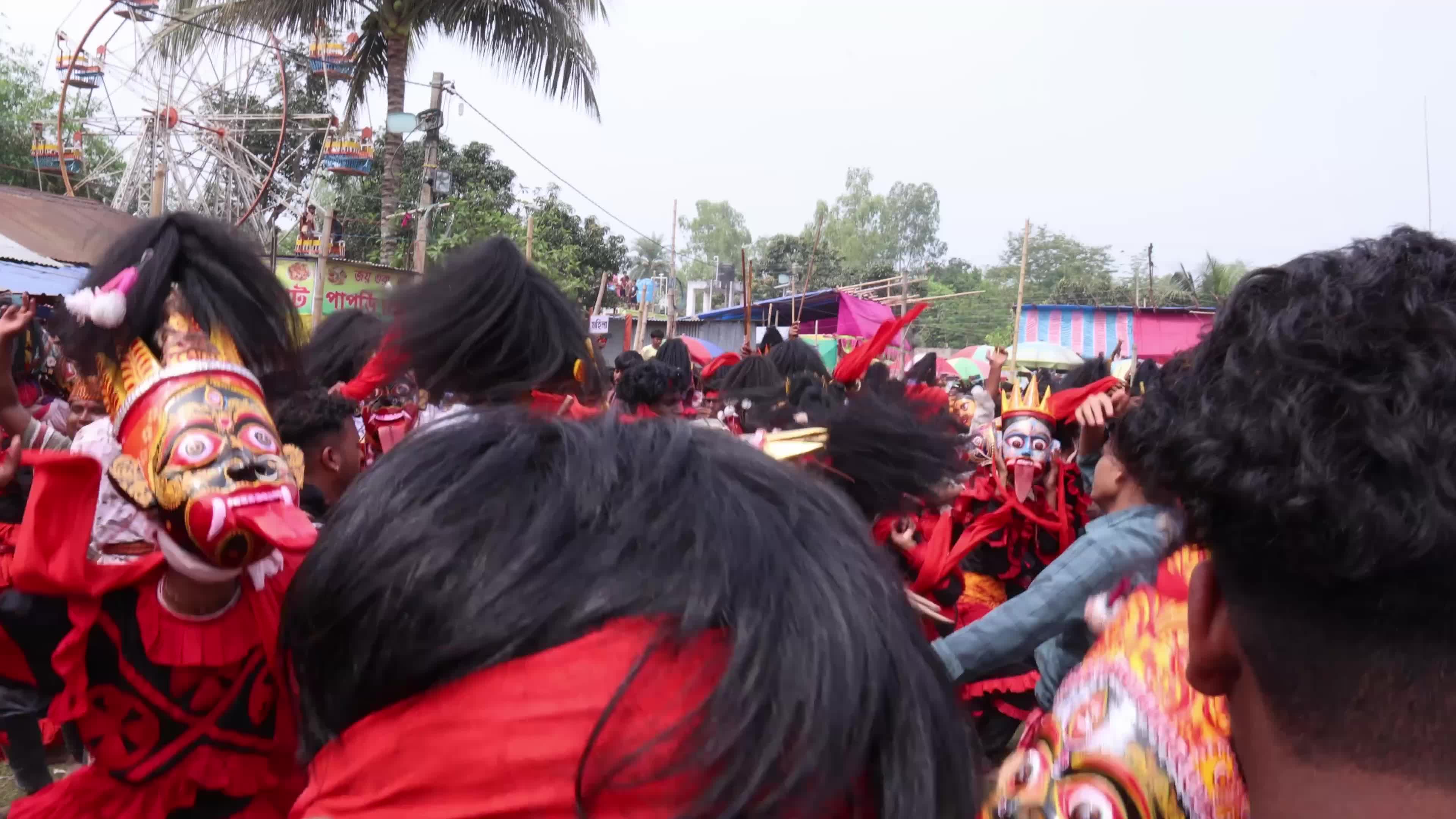 Bikat Kali Puja Festival Celebrations In Hili Village,India