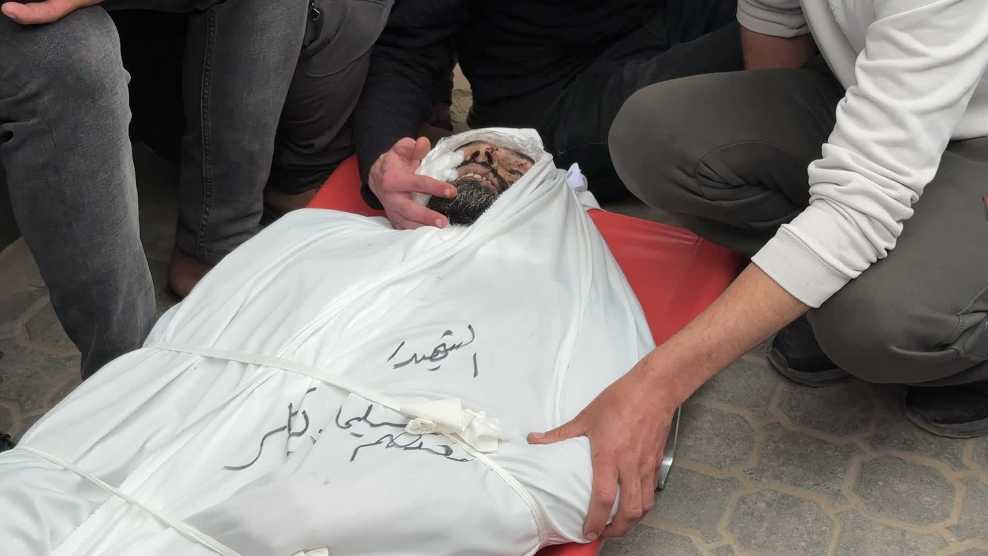 Mourners gather at Al Shifa Hospital after deadly overnight strike in Gaza City