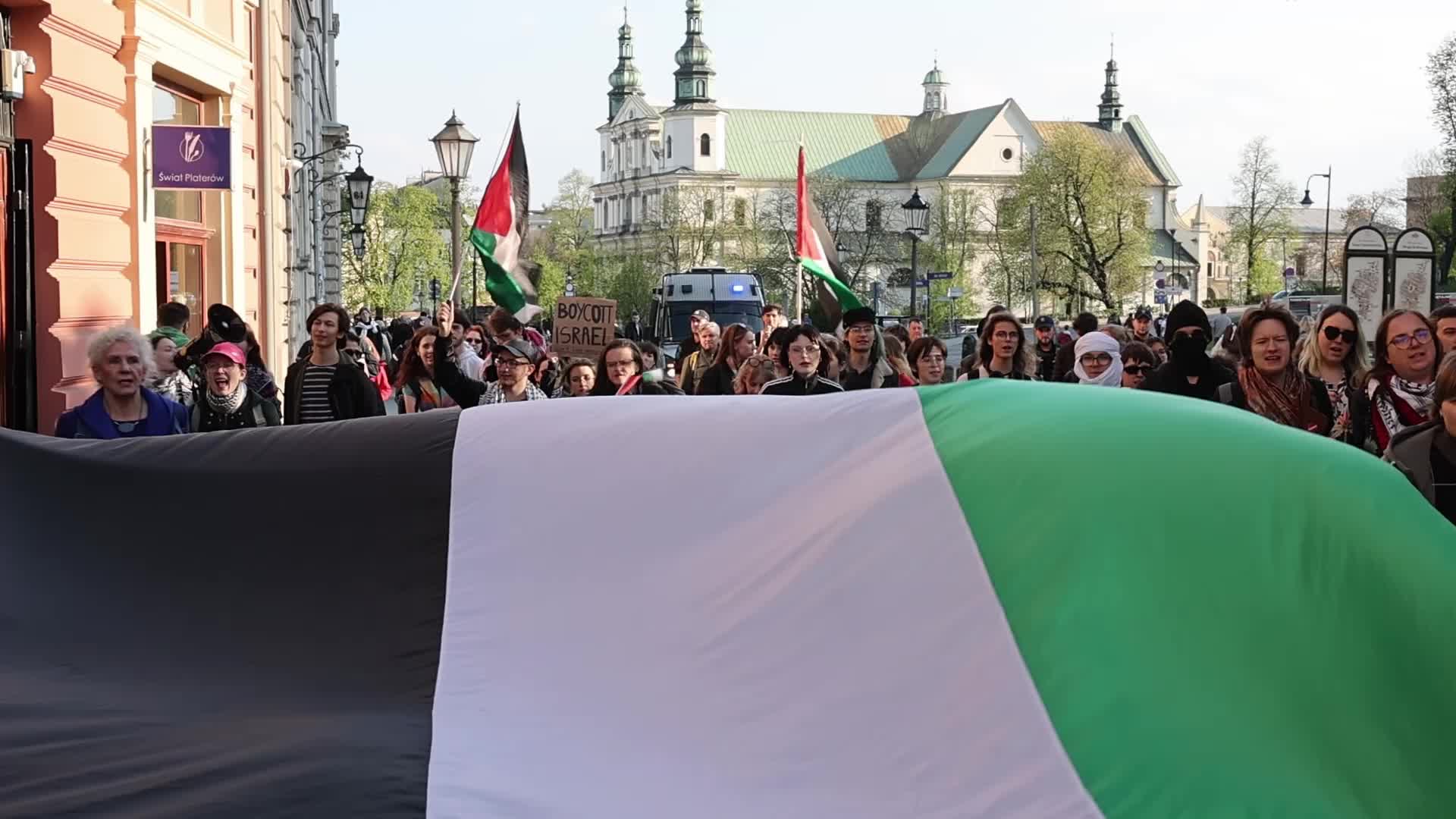 Krakow Demonstration In Solidarity With Palestinian Prisoners
