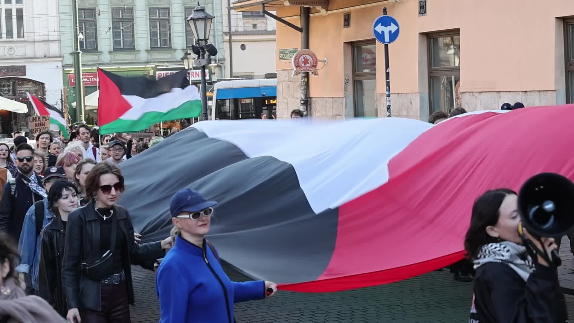 Krakow Demonstration In Solidarity With Palestinian Prisoners