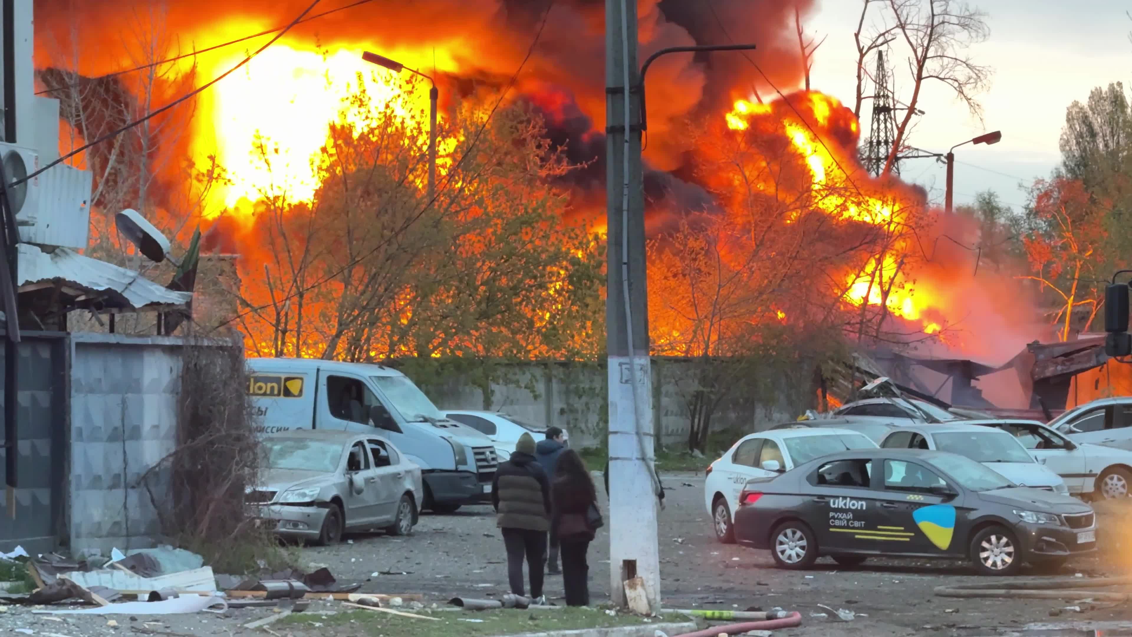 Russian missile strike in Kyiv