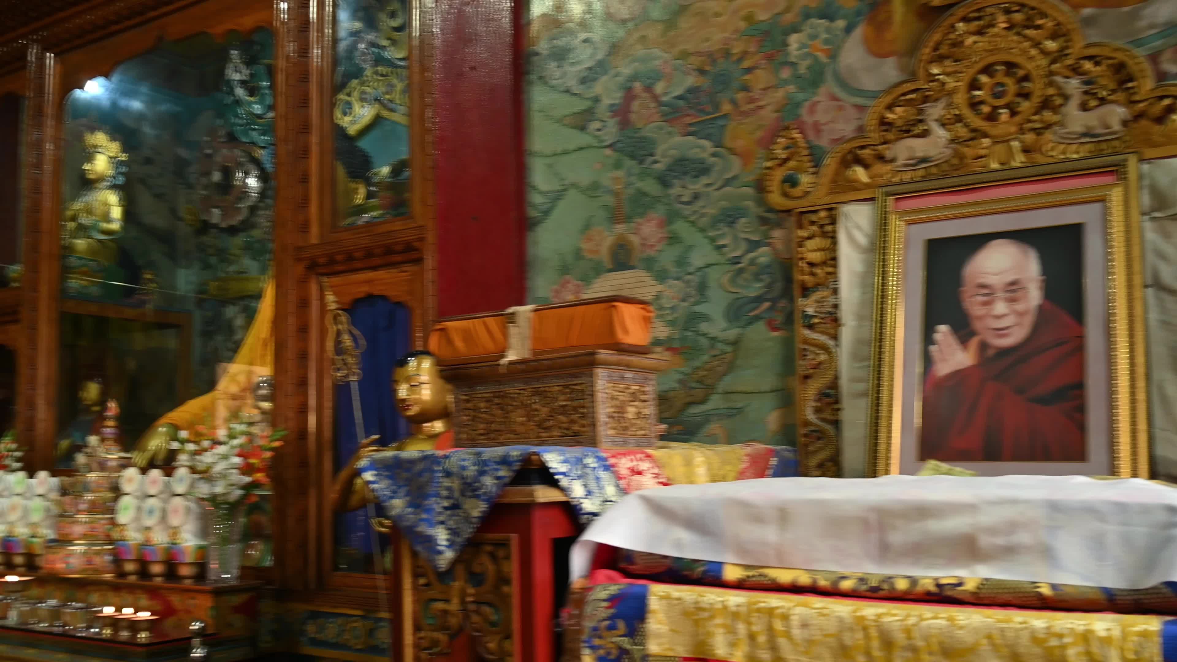 Inside Salugara Monastery - Dalai Lama - Buddhism