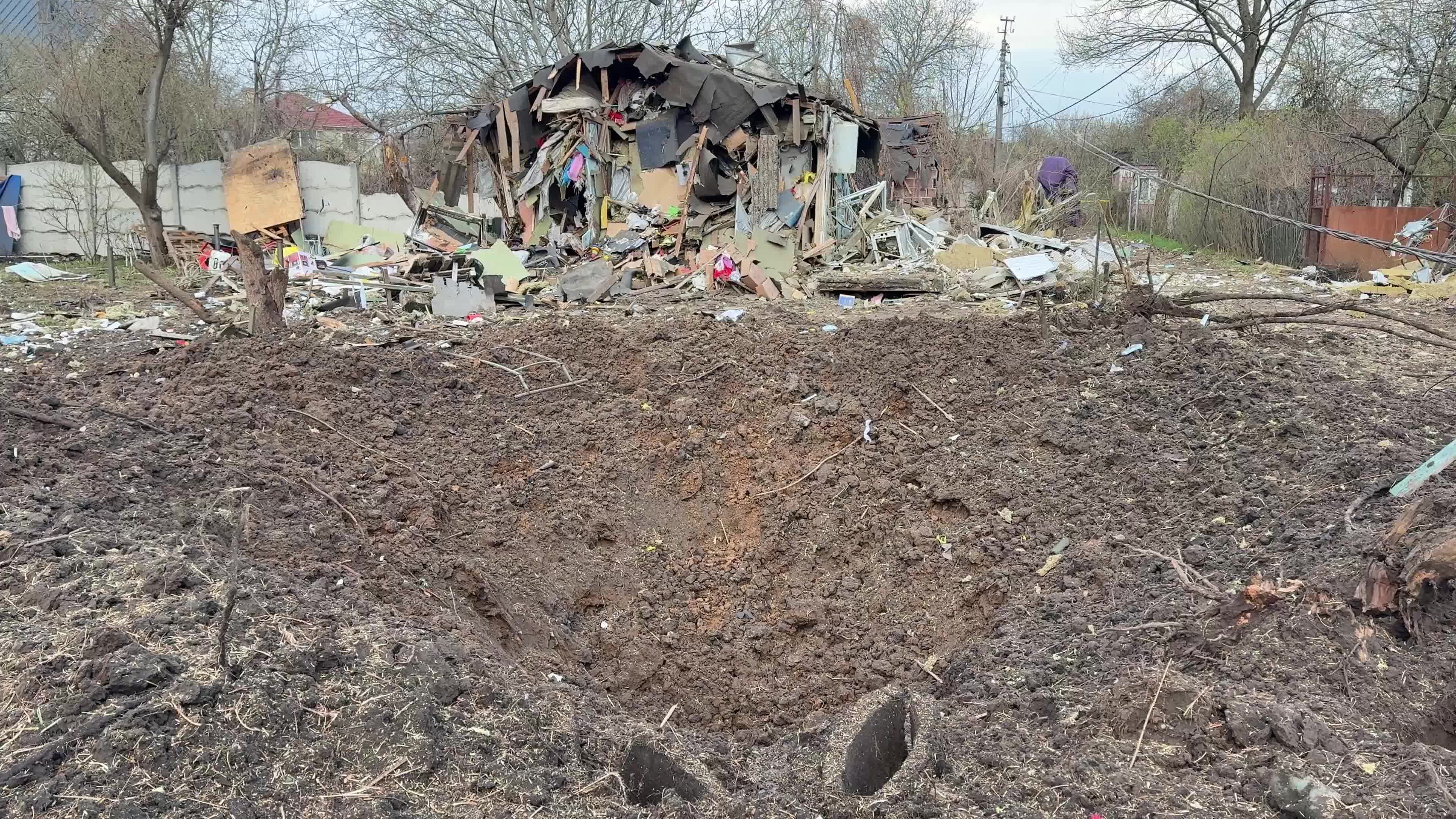Russian missile strike in Kyiv