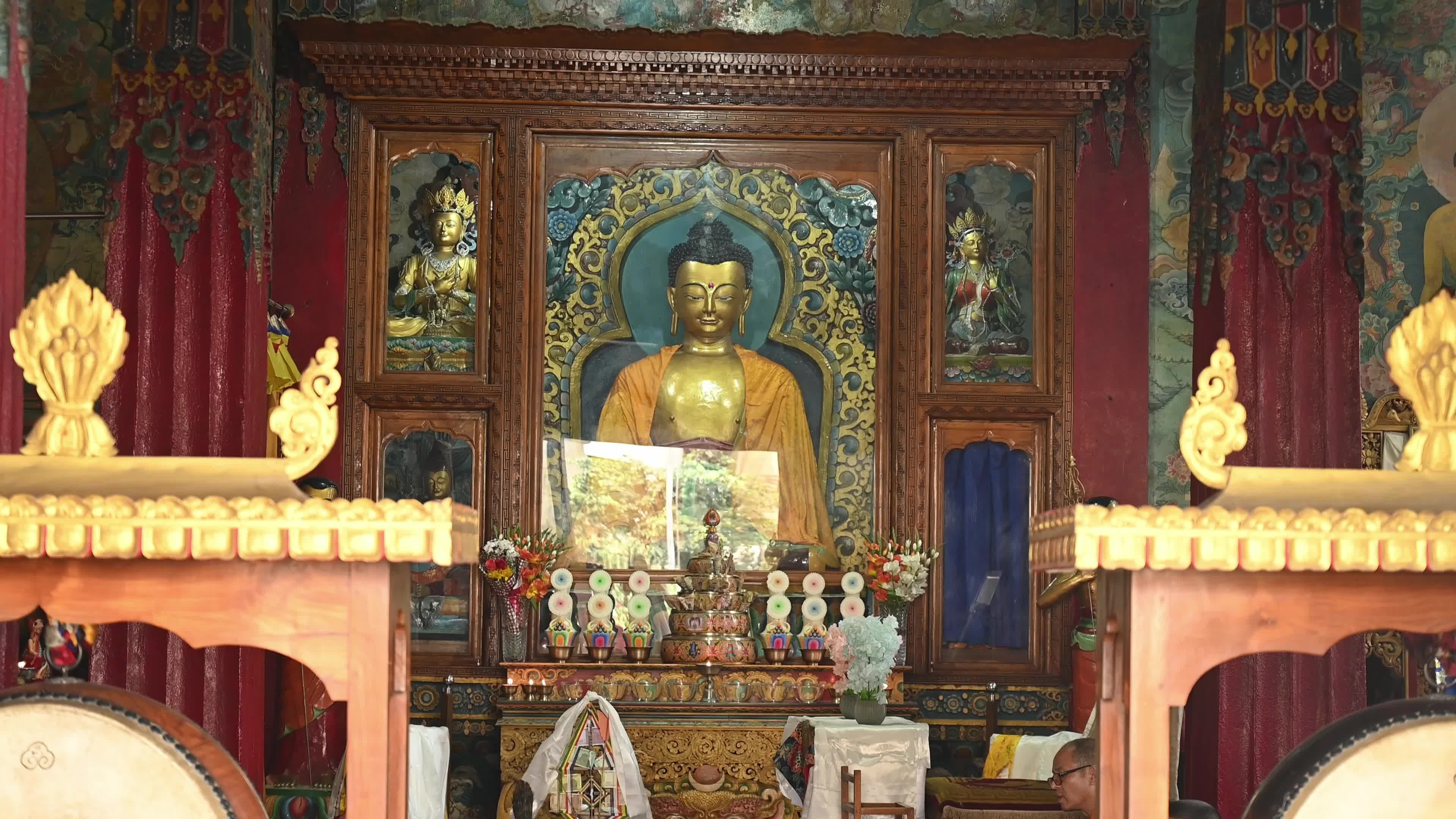 Inside Salugara Monastery - Dalai Lama - Buddhism