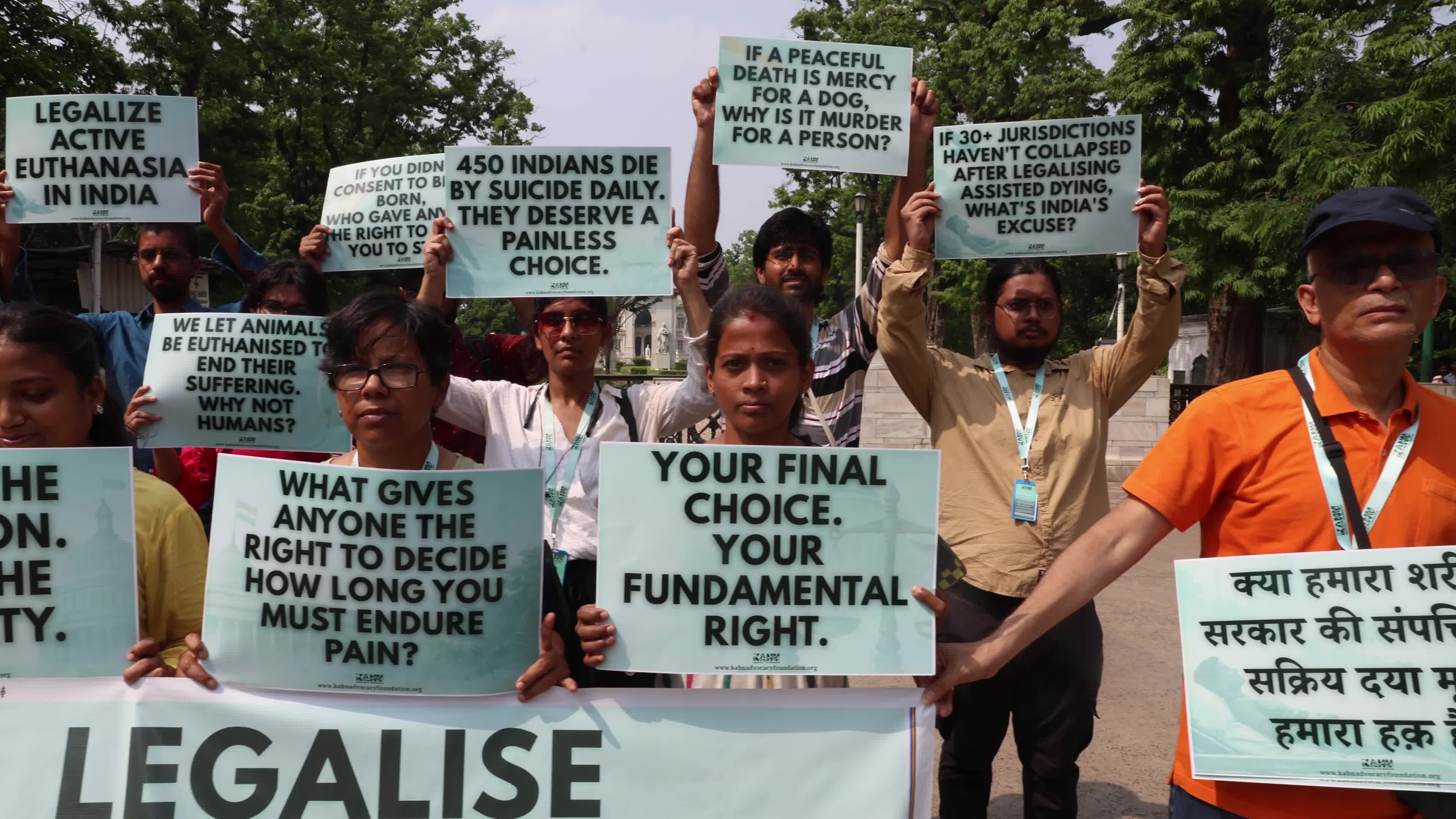 Euthanasia Death Awareness Campa In Kolkata, India