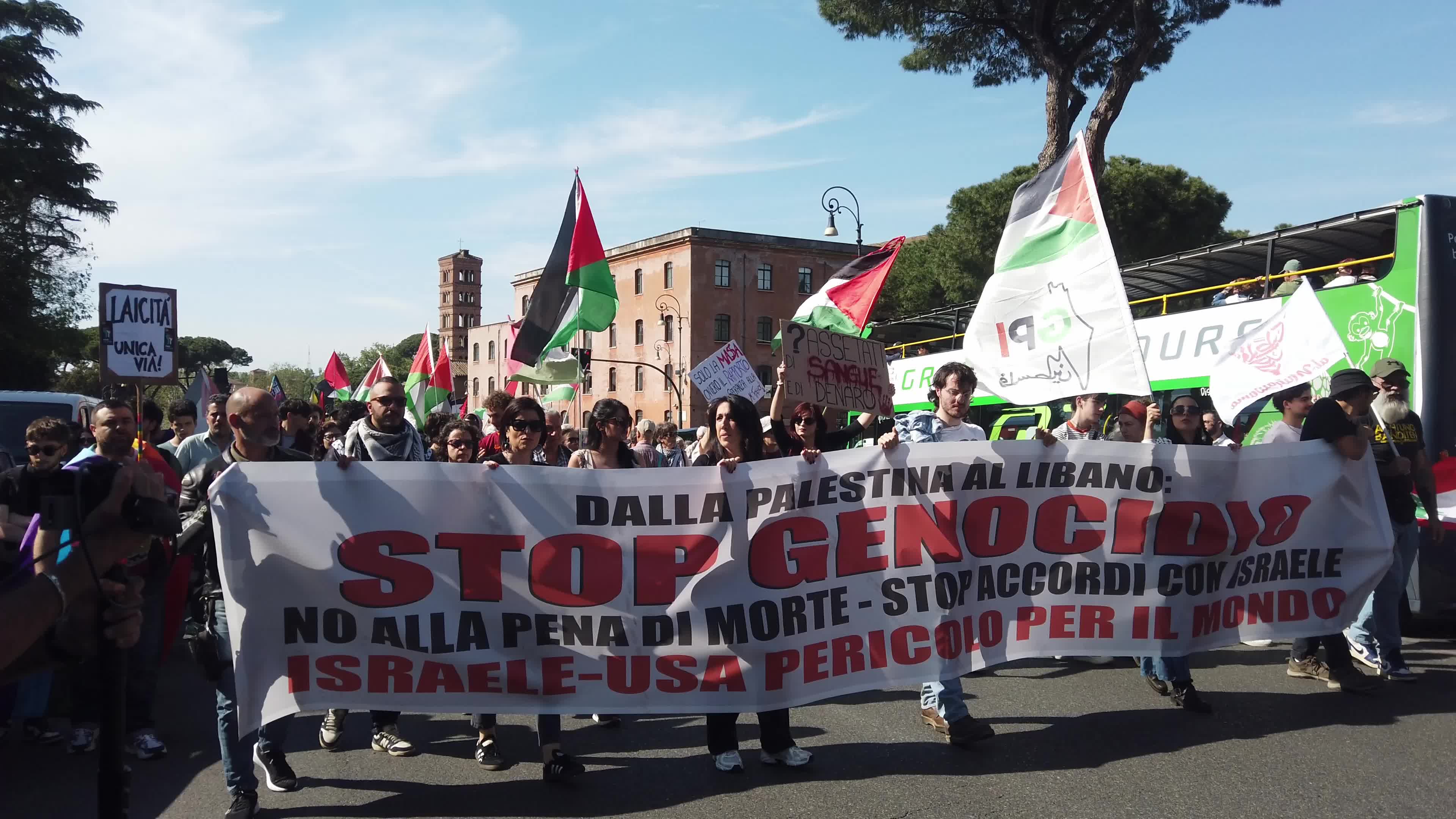 Rome, March for Palestinian Prisoners