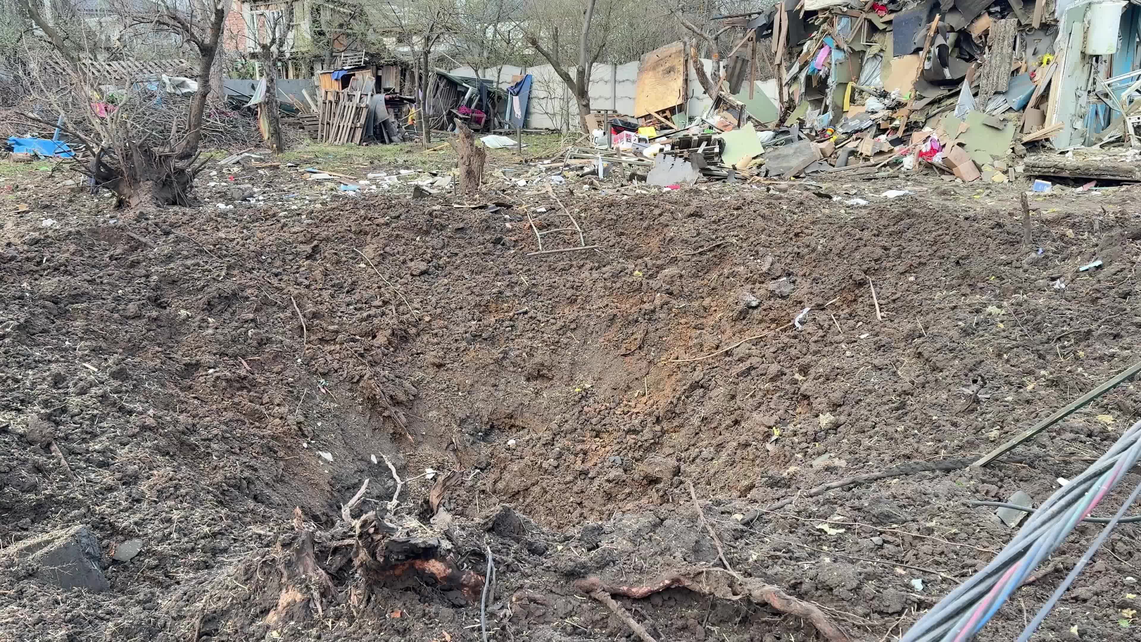 Russian missile strike in Kyiv