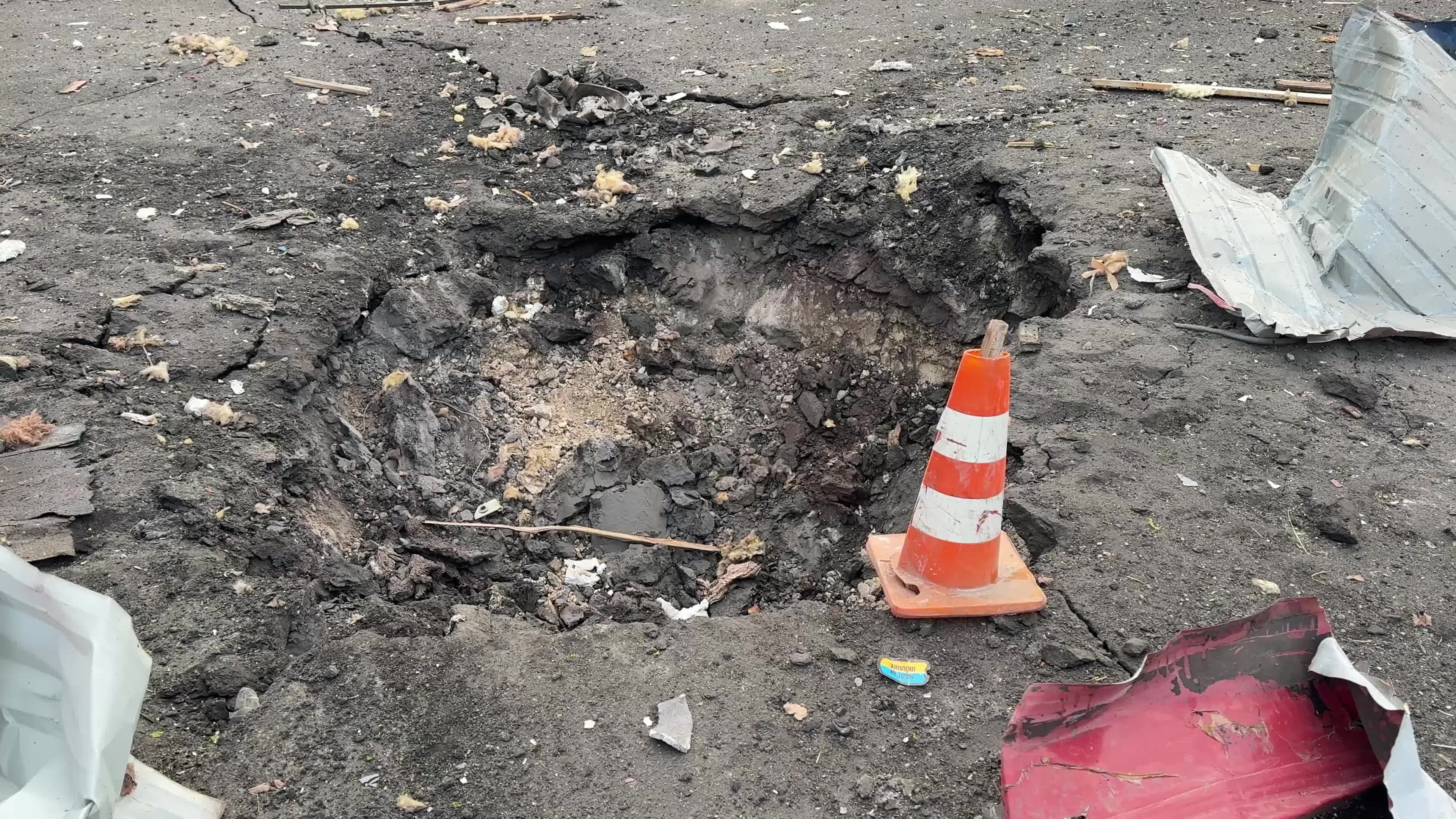 Russian missile strike in Kyiv