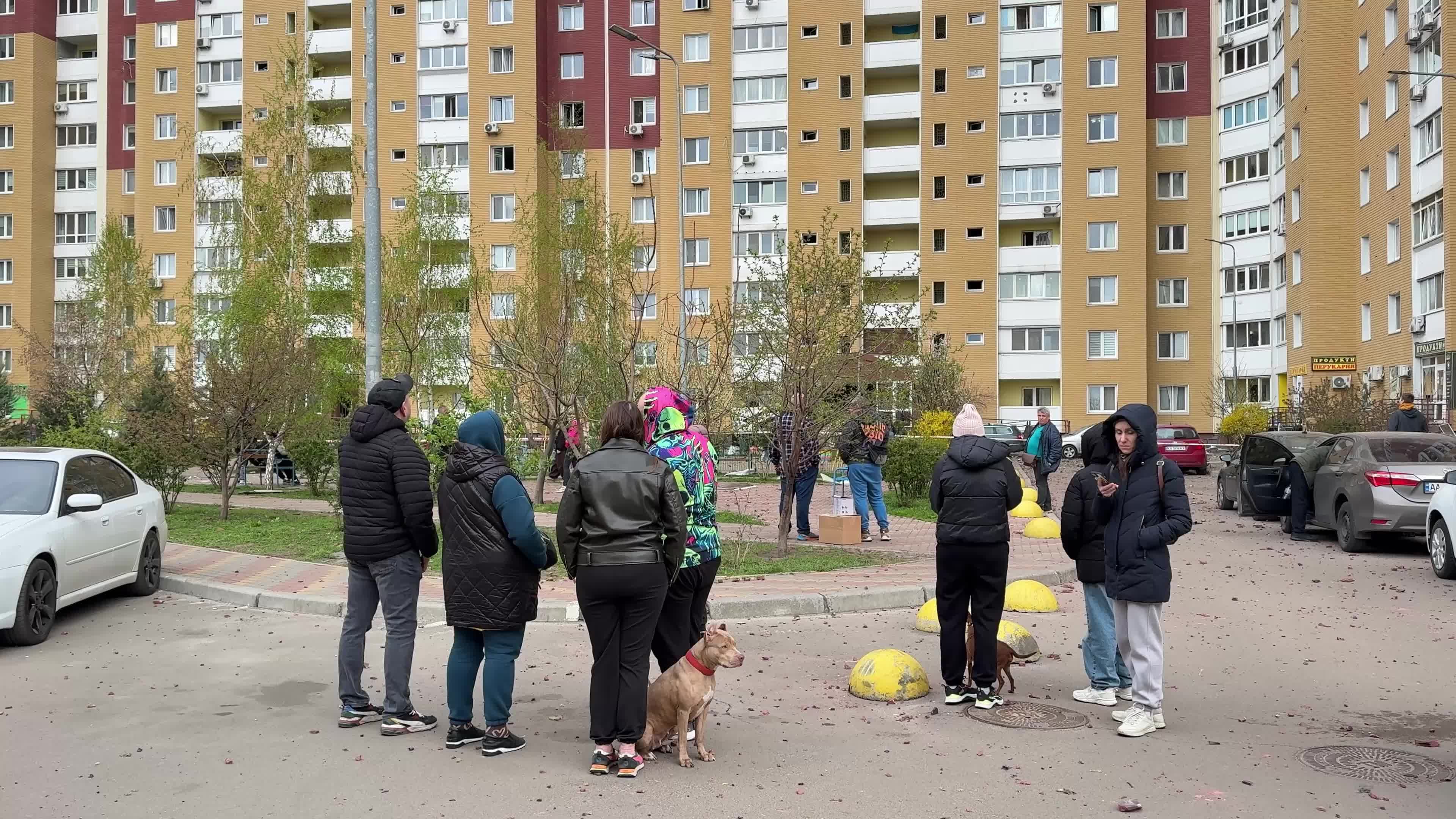 Russian missile strike in Kyiv