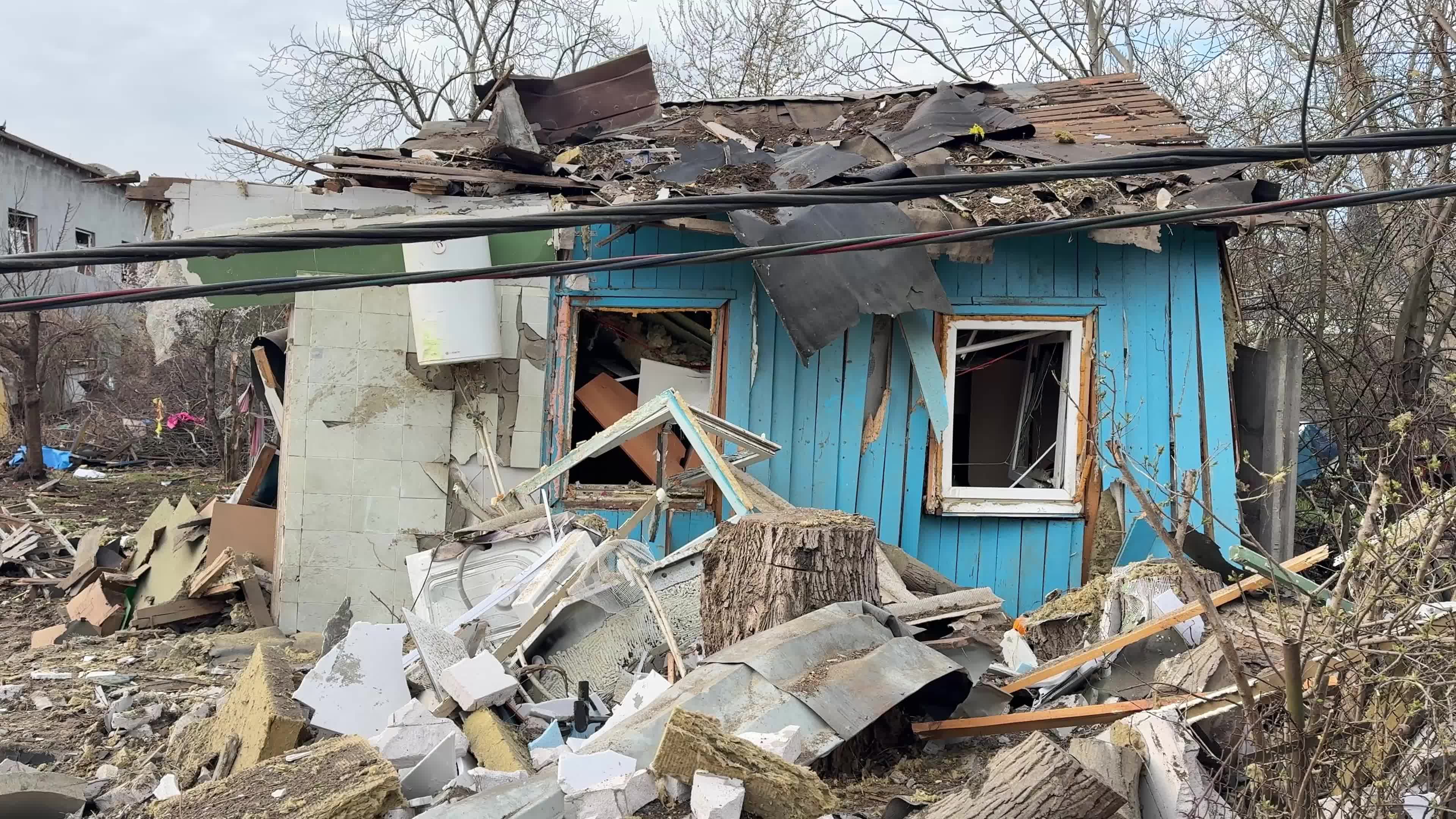 Russian missile strike in Kyiv