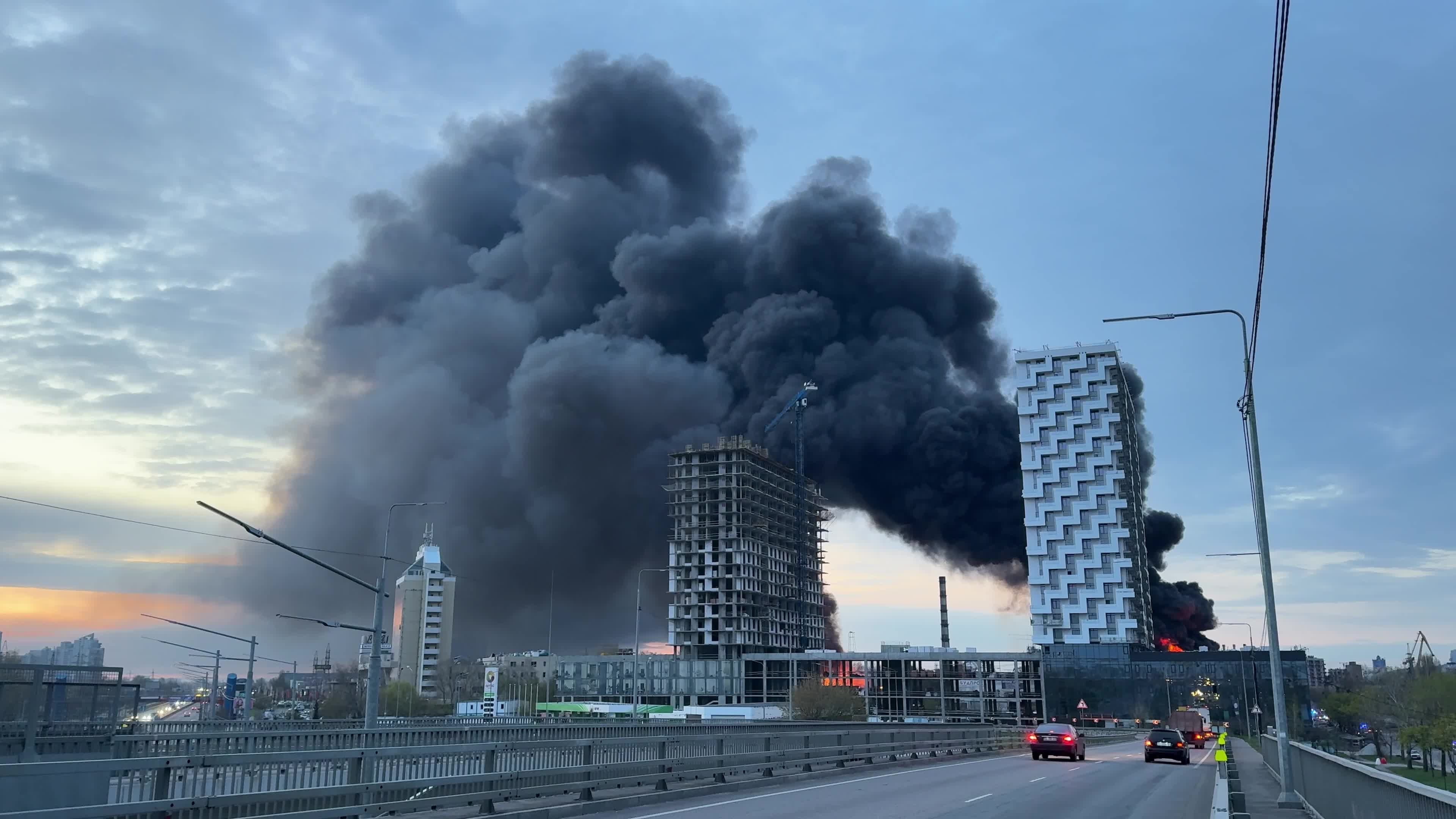 Russian missile strike in Kyiv
