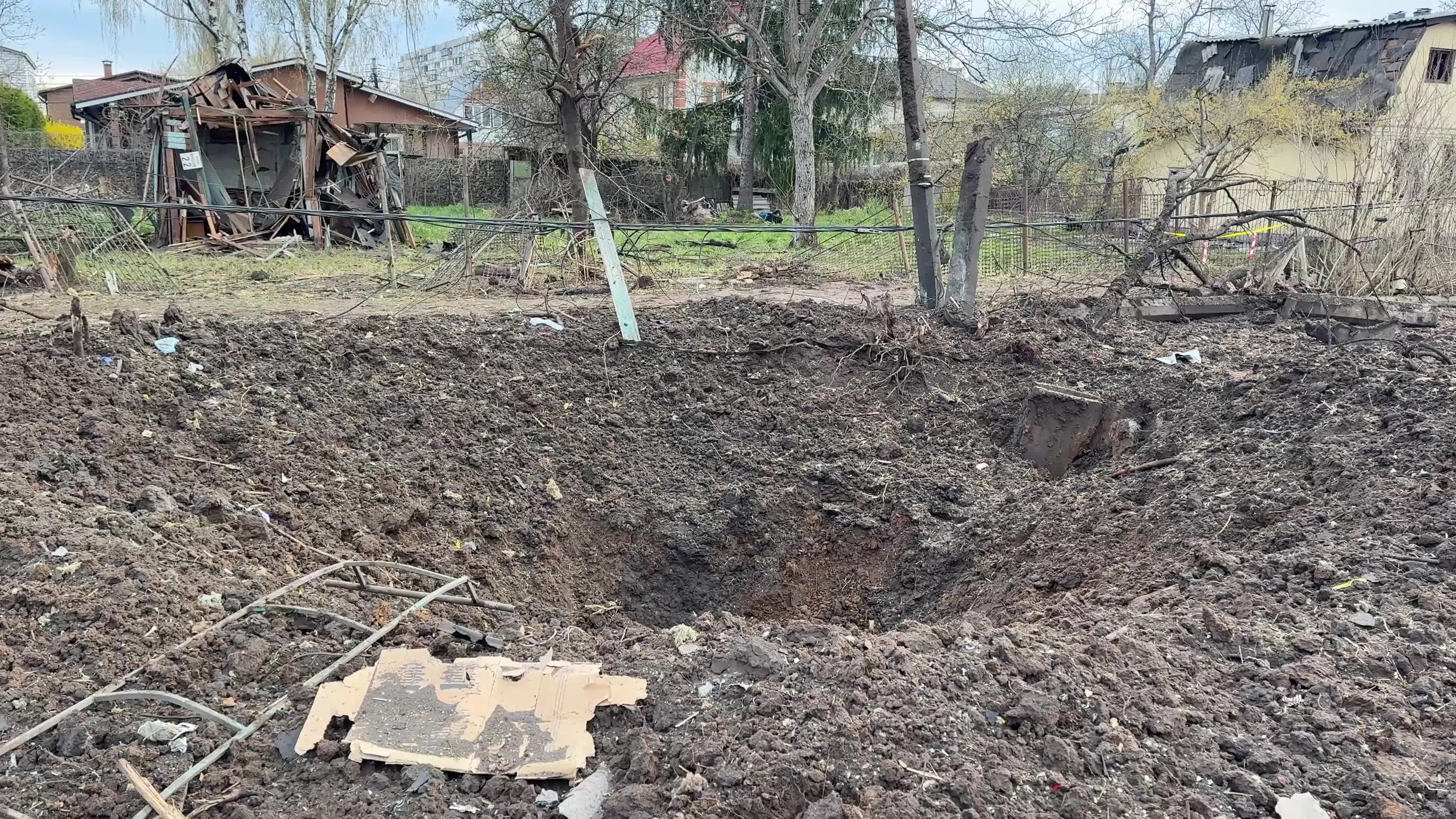 Russian missile strike in Kyiv
