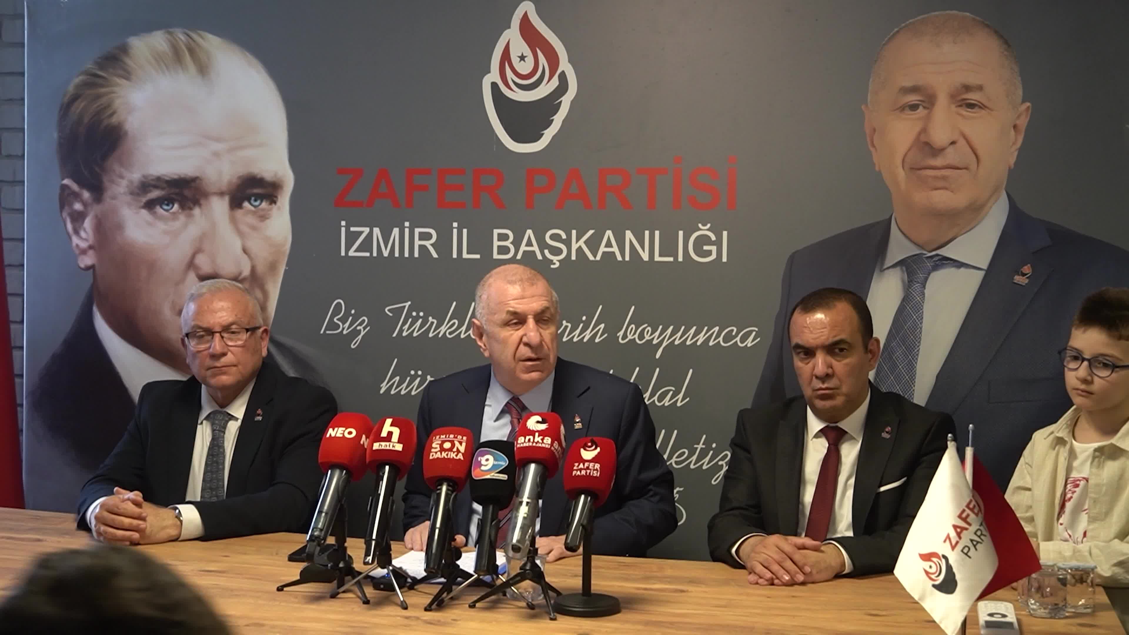 Umit Ozdag, leader of the Turkish nationalist right-wing Victory Party held a comprehensive press conference