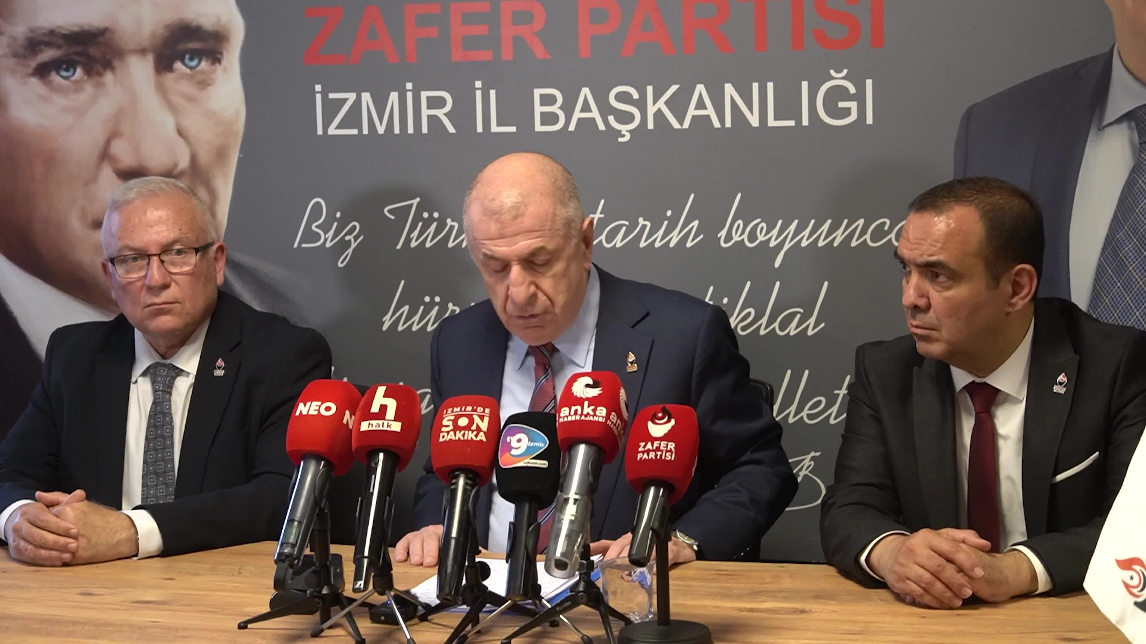 Umit Ozdag, leader of the Turkish nationalist right-wing Victory Party held a comprehensive press conference