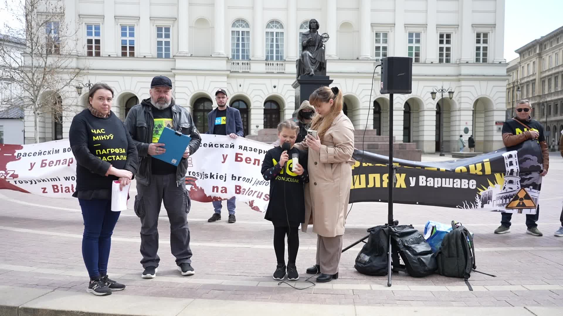 Belarusians in Warsaw Mark 40 Years Since Chernobyl, Denounce Lukashenko's 'Politics of Lies'