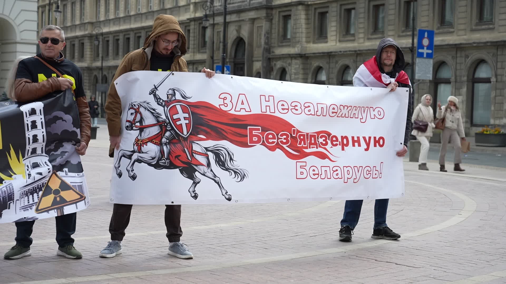 Belarusians in Warsaw Mark 40 Years Since Chernobyl, Denounce Lukashenko's 'Politics of Lies'