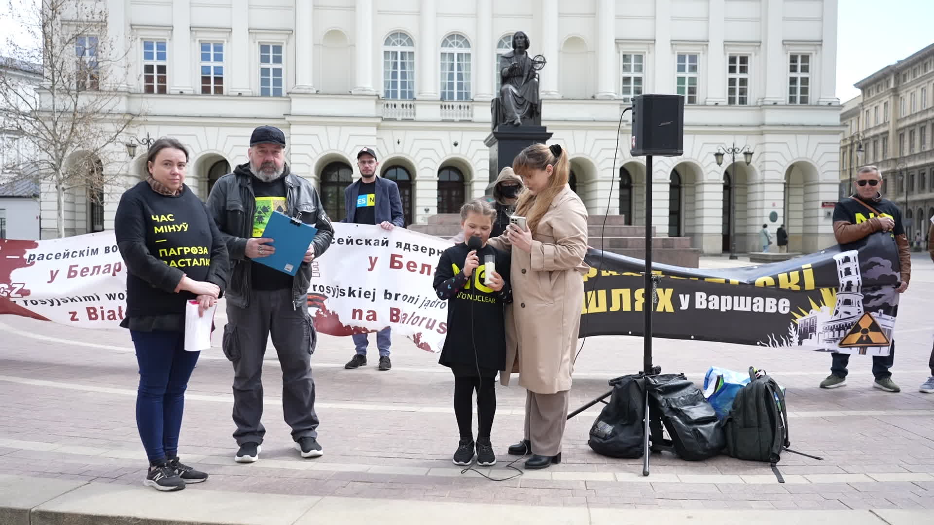 Belarusians in Warsaw Mark 40 Years Since Chernobyl, Denounce Lukashenko's 'Politics of Lies'