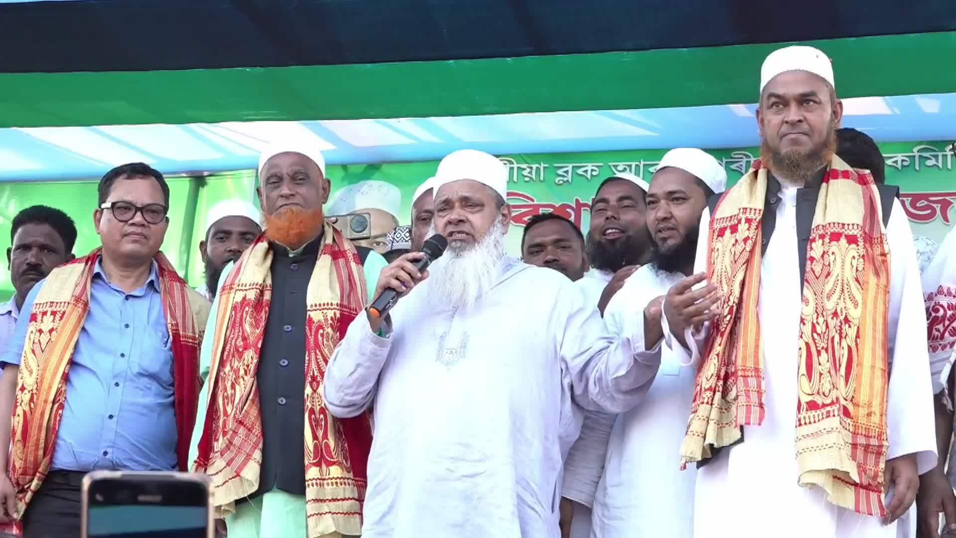 All India United Democratic Front (AIUDF) chief Badruddin Ajmal election rally in Assam , India