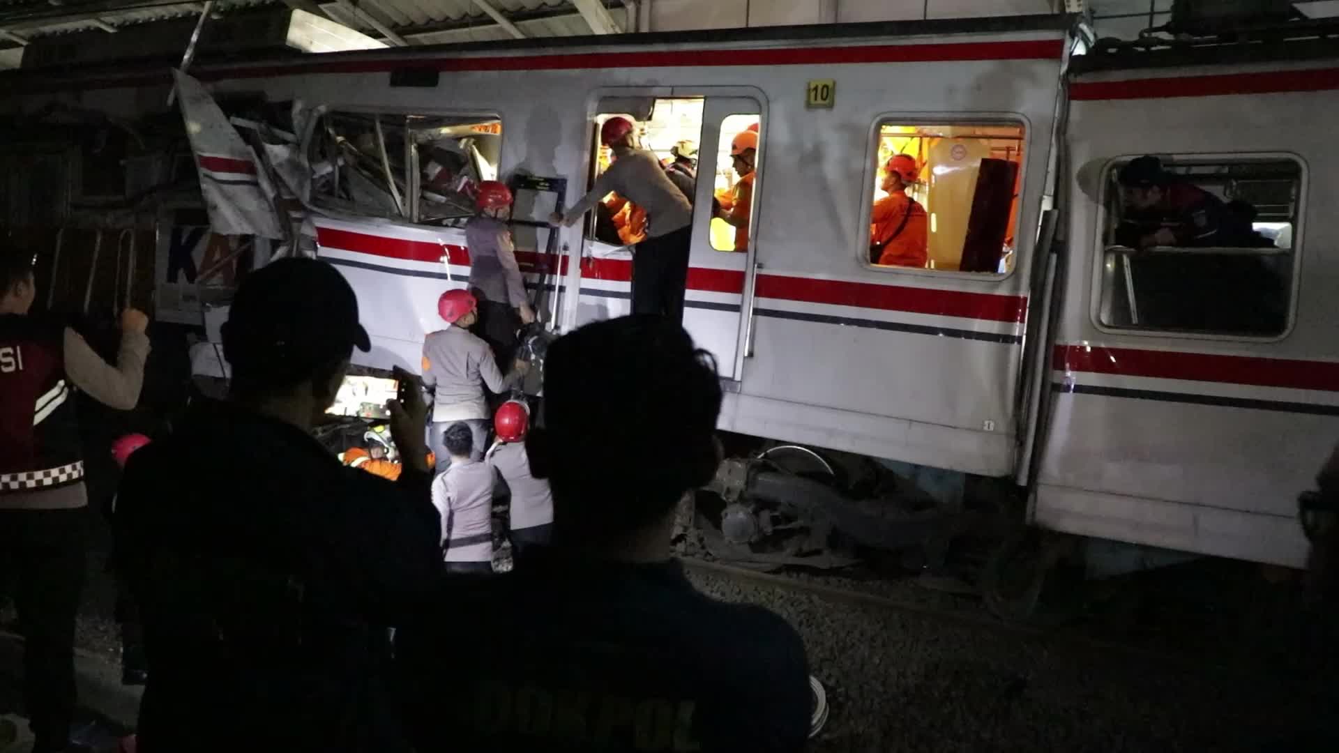 Train crash in Indonesia