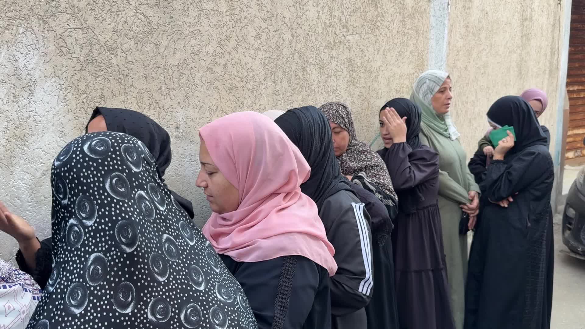 Palestinians vote during the municipal election at a polling station in Deir al-Balah