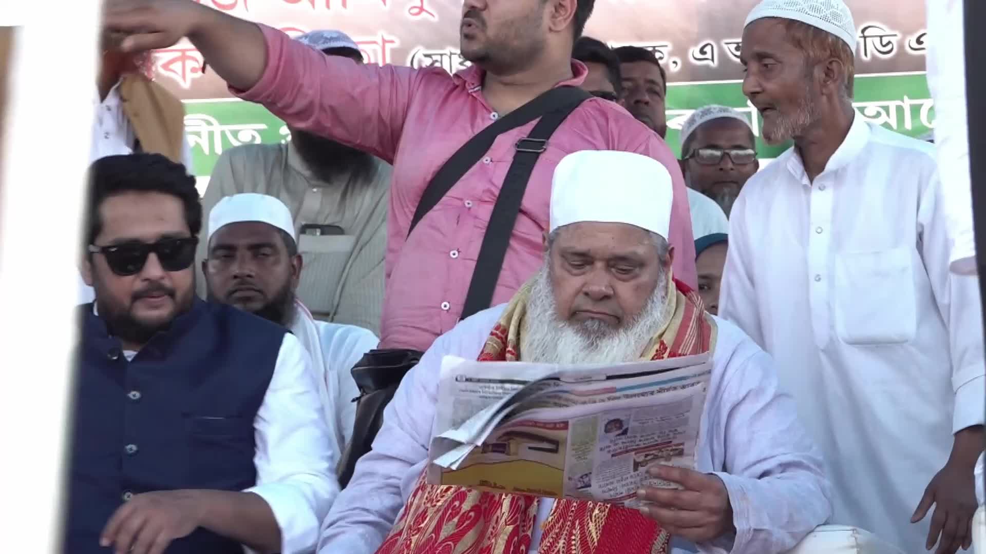 All India United Democratic Front (AIUDF) chief Badruddin Ajmal election rally in Assam , India