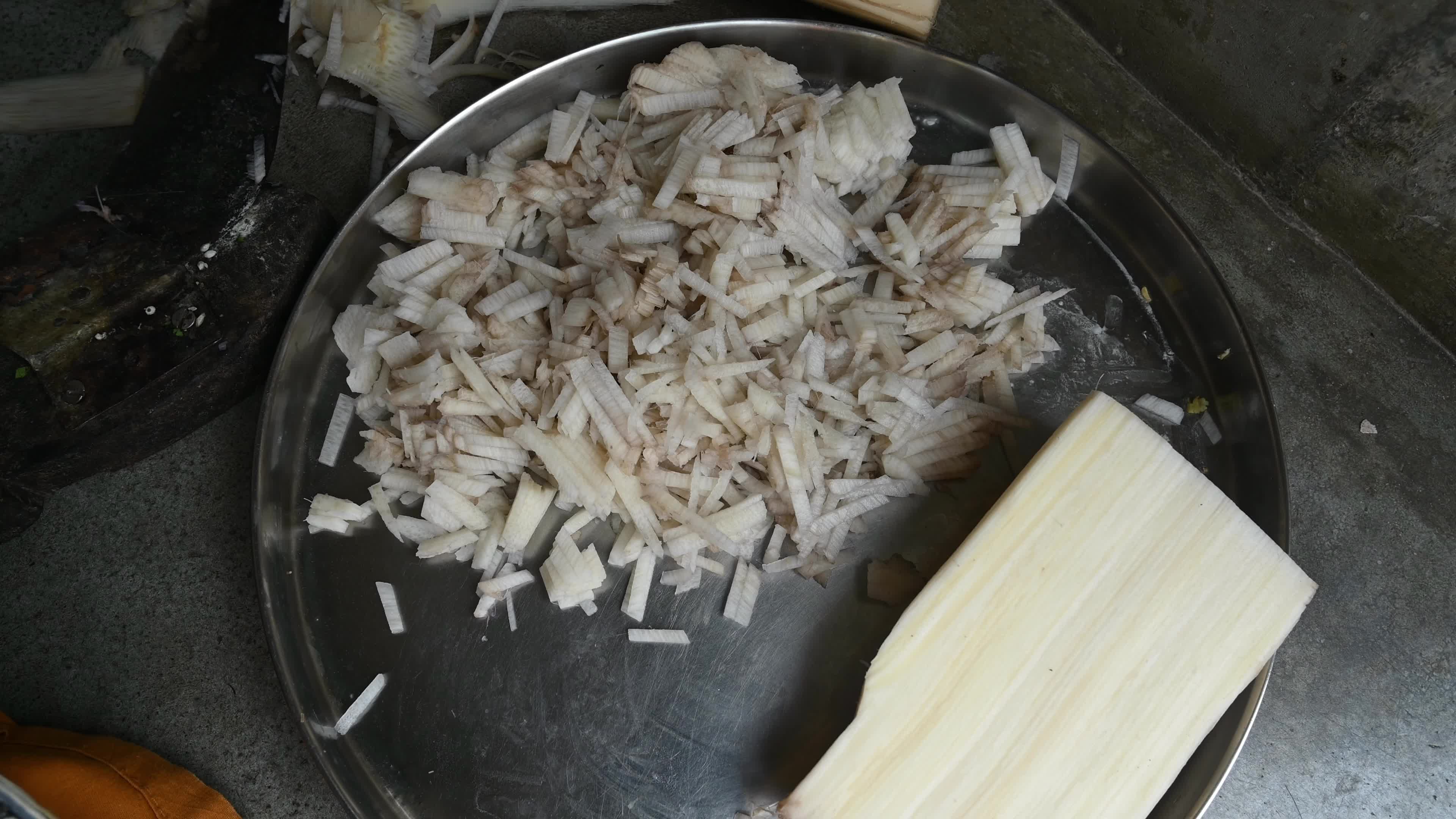 Banana Stem (or Thor) Cooking - Edible innermost core