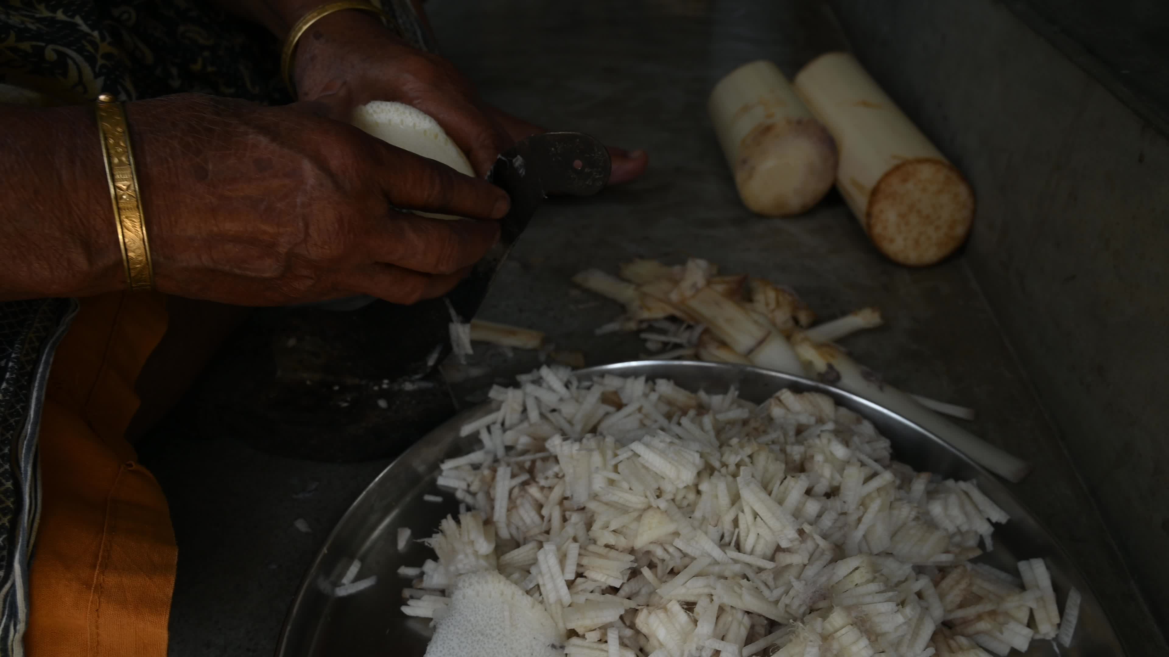 Banana Stem (or Thor) Cooking - Edible innermost core