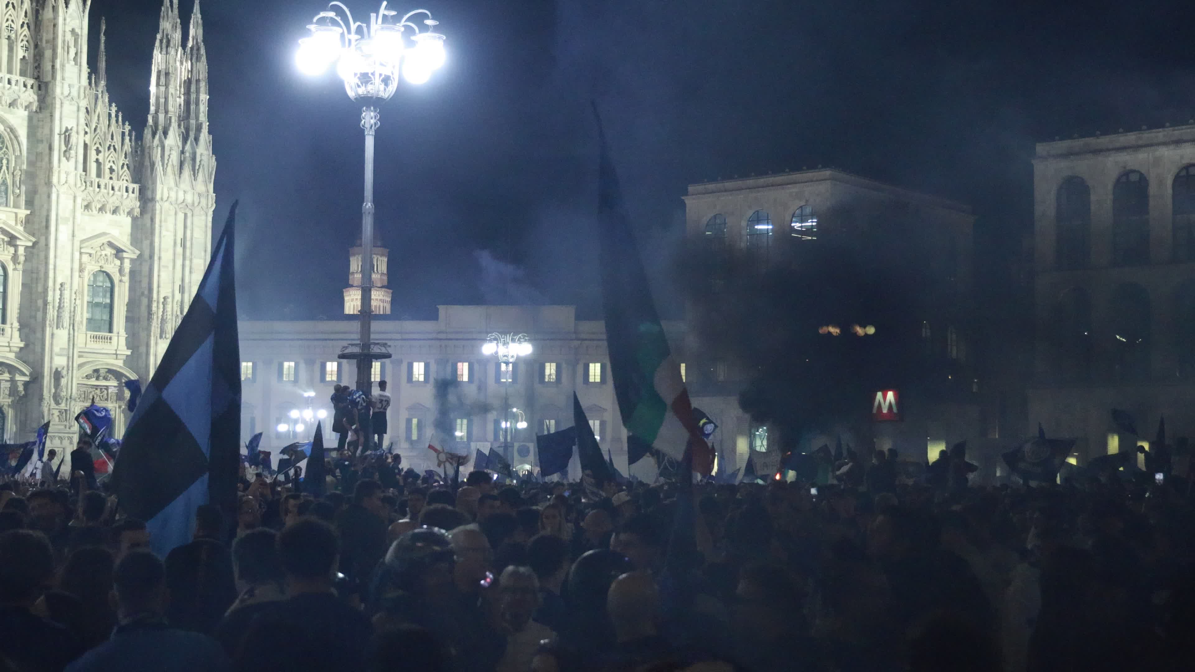 The FC Internazionale Milano fans celebrations for the winning of the 21st Scudetto and the Serie A 2025–2026 title in Milan