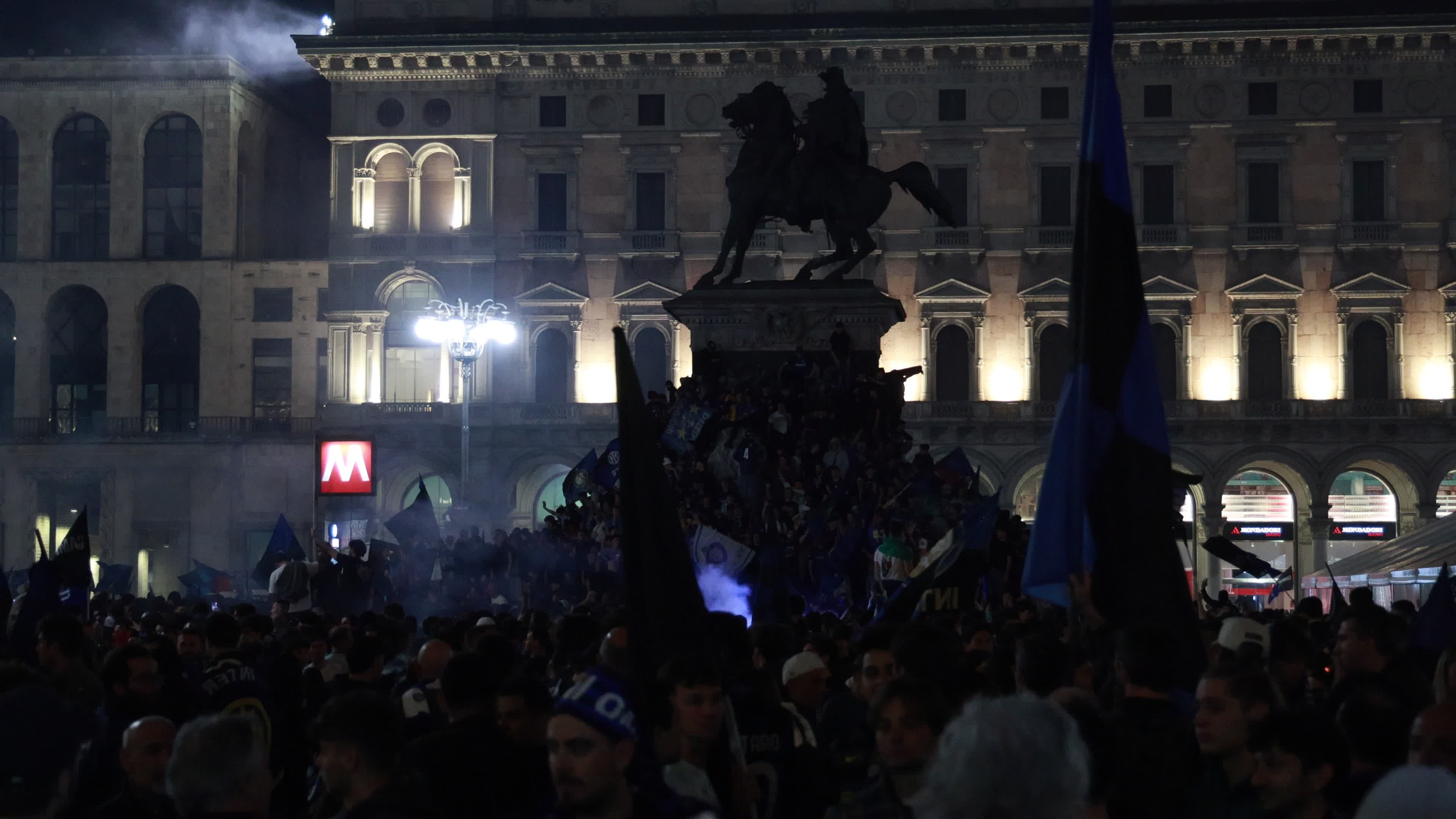The FC Internazionale Milano fans celebrations for the winning of the 21st Scudetto and the Serie A 2025–2026 title in Milan