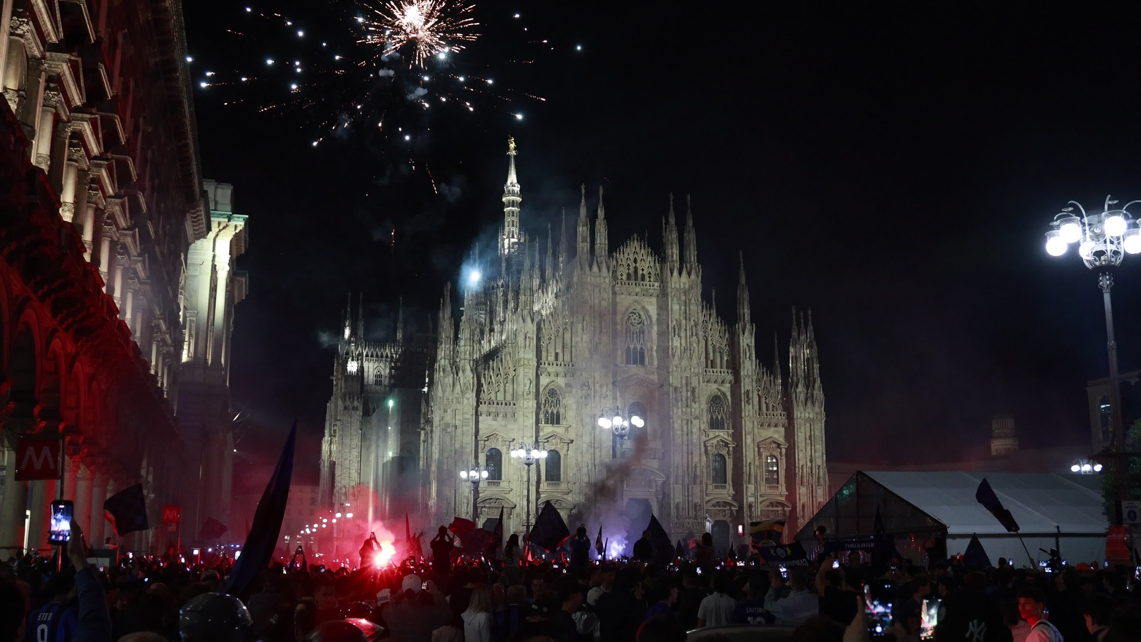 The FC Internazionale Milano fans celebrations for the winning of the 21st Scudetto and the Serie A 2025–2026 title in Milan