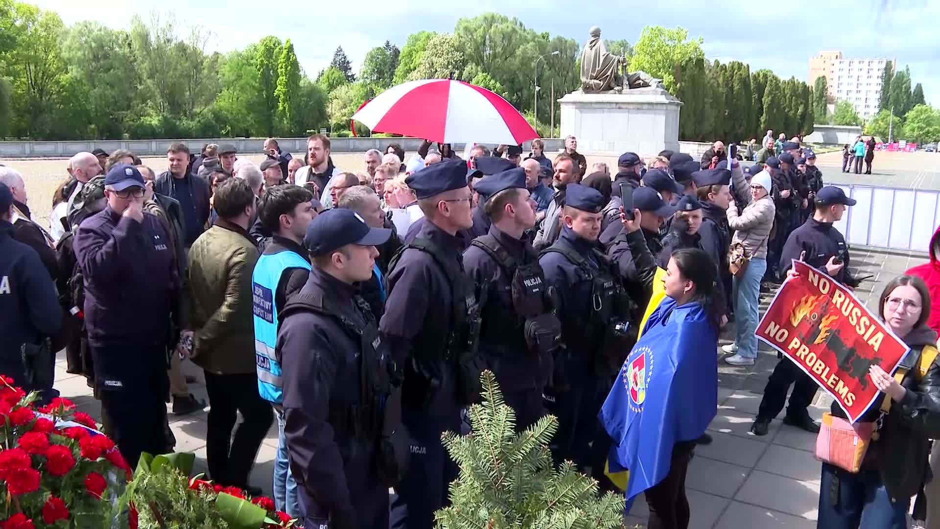 Poland: Victory Day protest