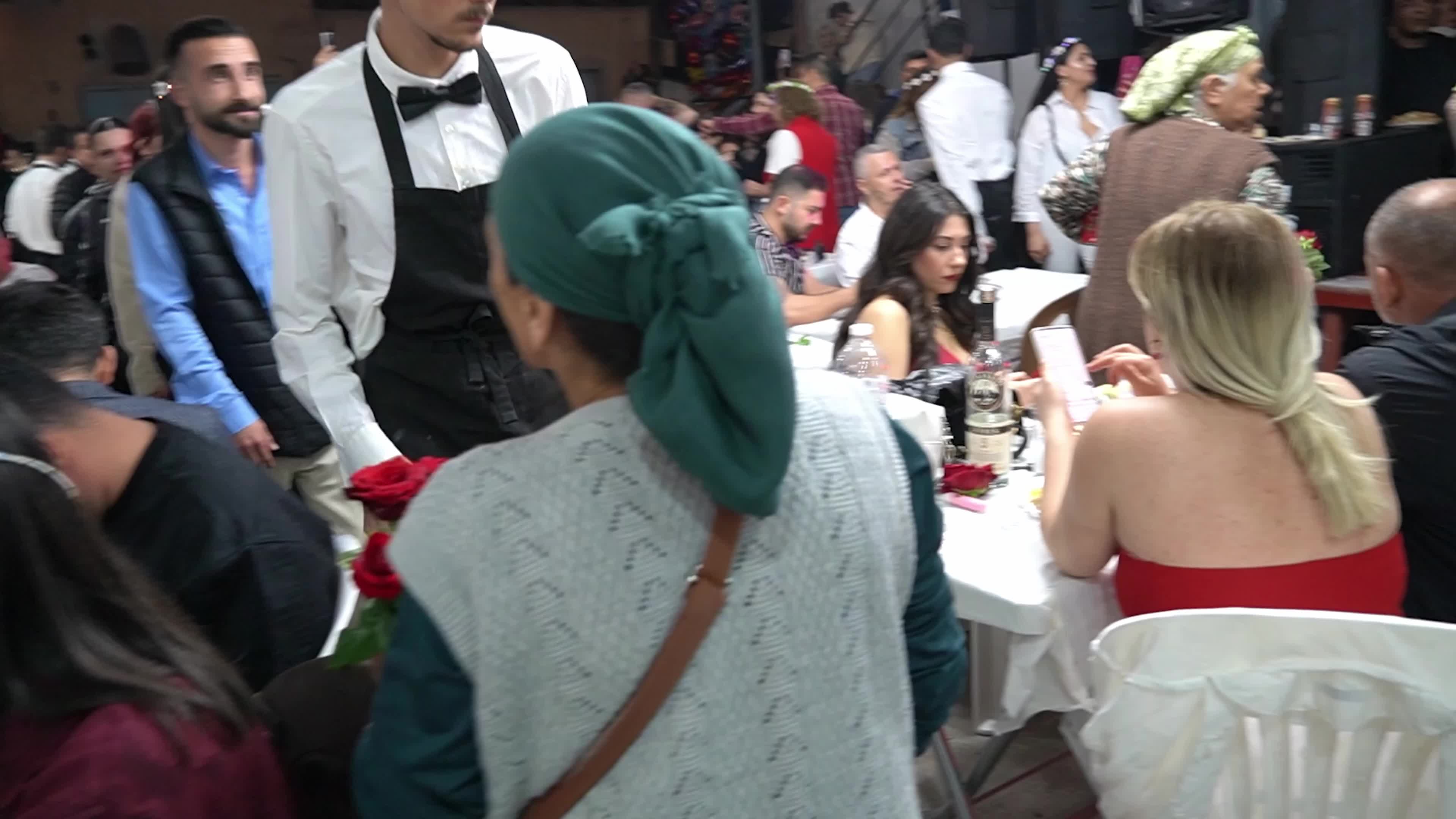 Traditional spring festival Hıdırellez celebration in a Romani district