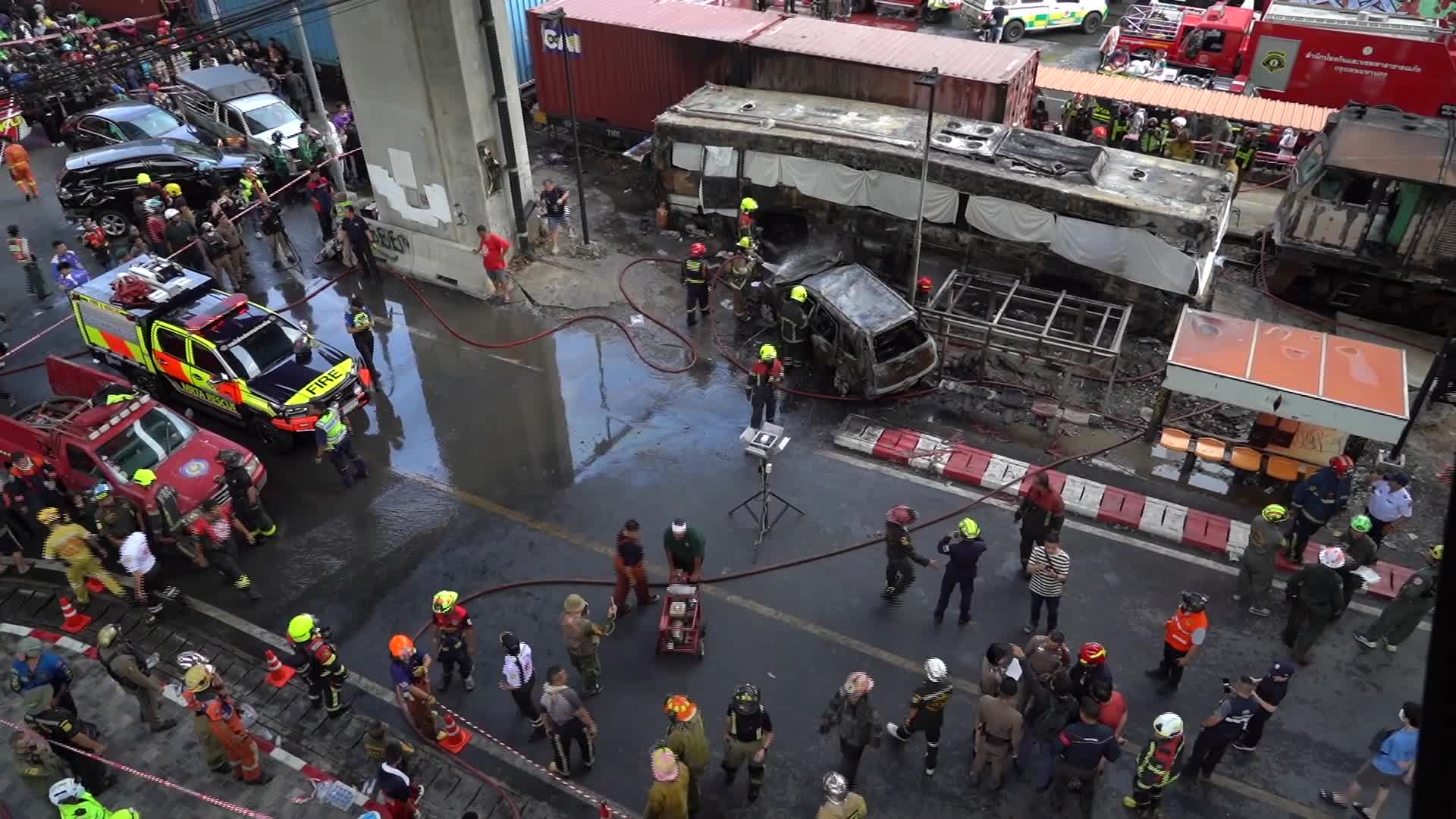A Train Crashes With A Public Bus in Bangkok. - 05/16/2026